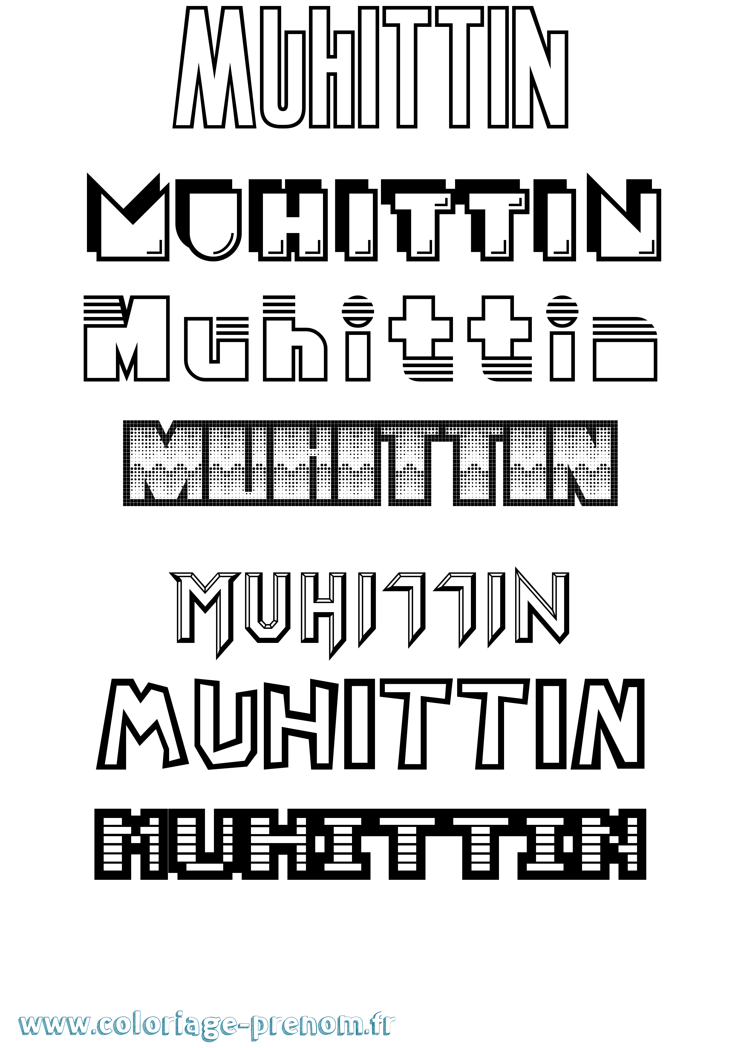 Coloriage Muhittin Jeux Vidéos Coloriage prénom Muhittin Jeux Vidéos