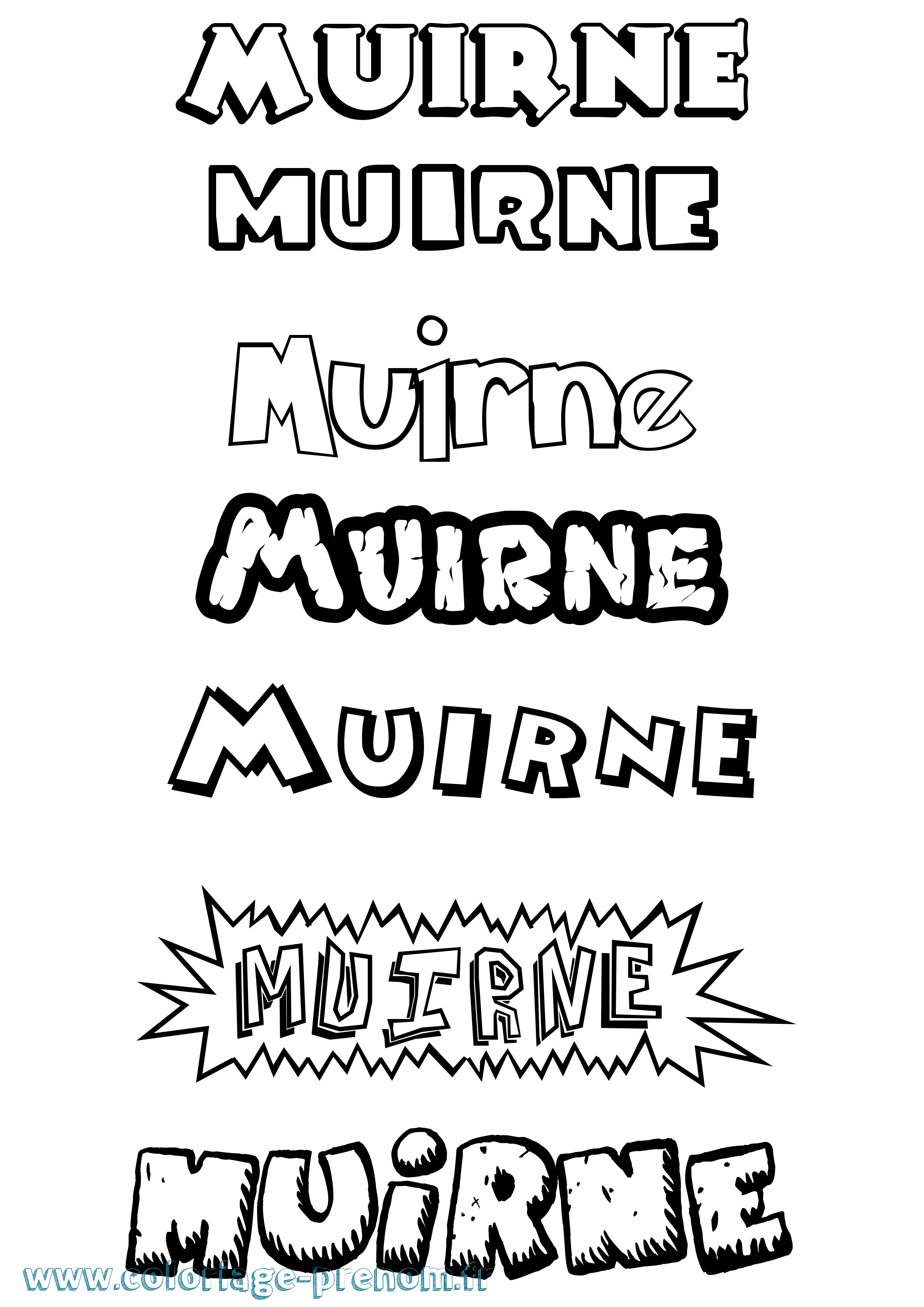 Coloriage Muirne Dessin Animé Coloriage prénom Muirne Dessin Animé