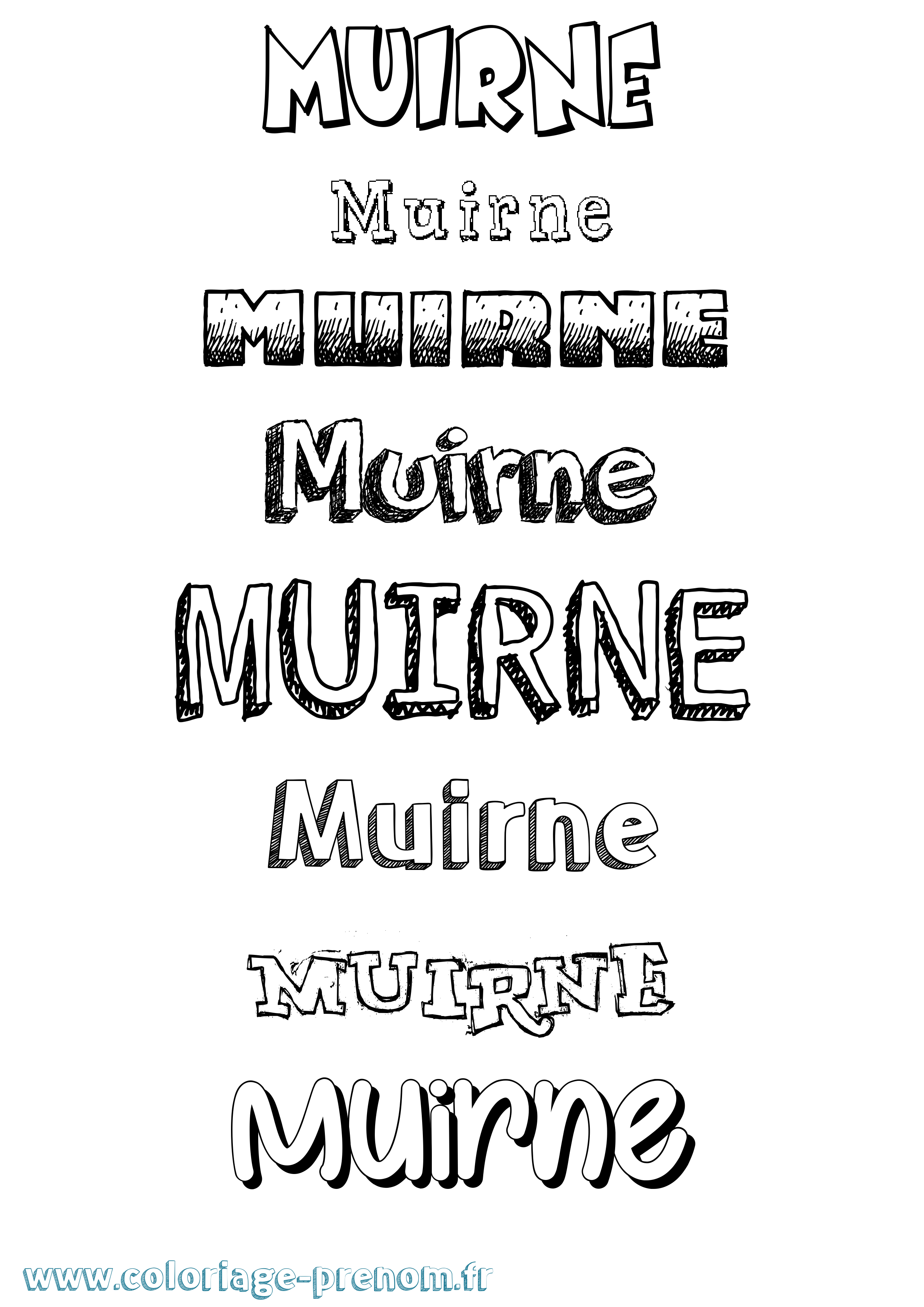 Coloriage Muirne Dessiné Coloriage prénom Muirne Dessiné