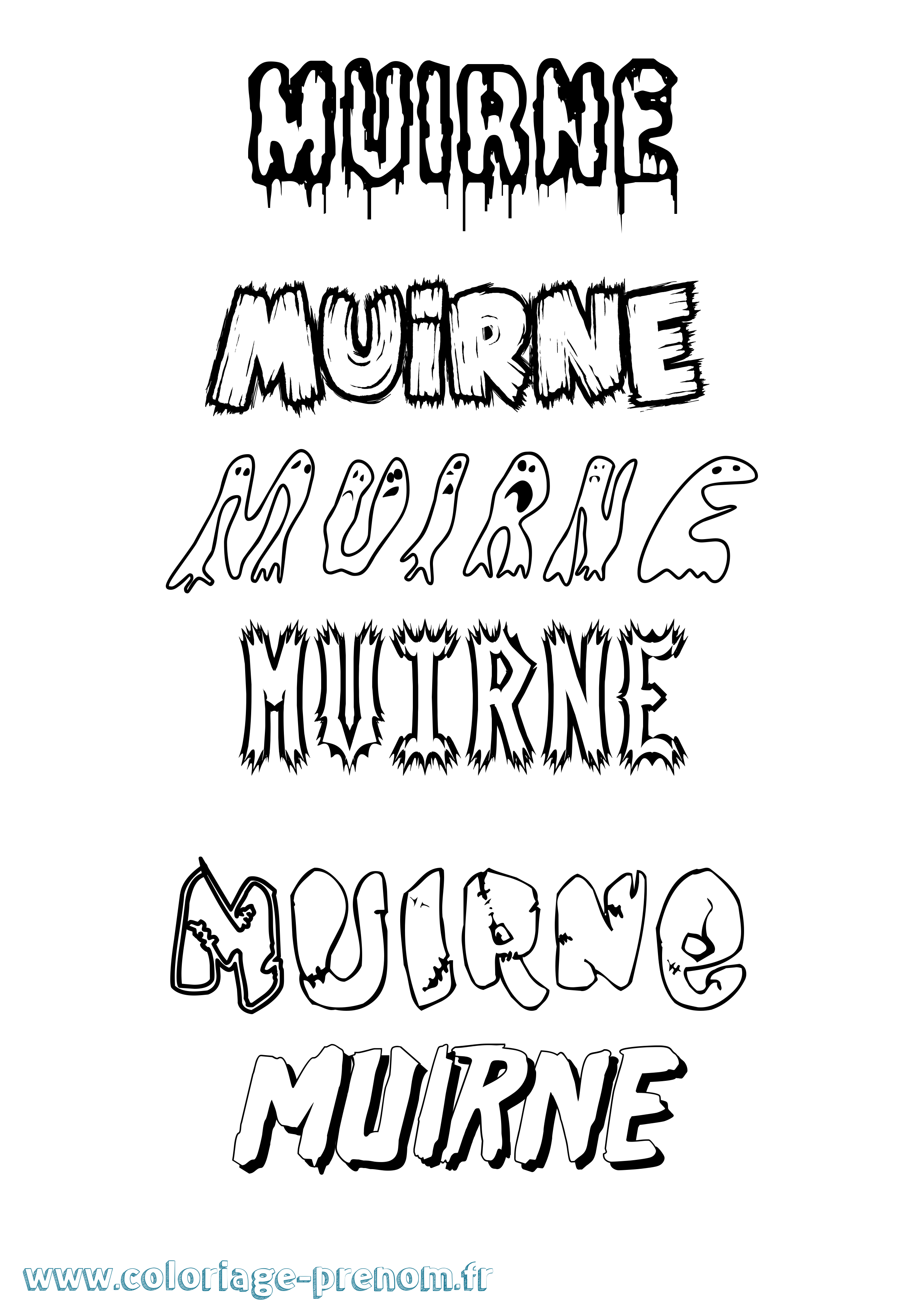 Coloriage Muirne Frisson Coloriage prénom Muirne Frisson