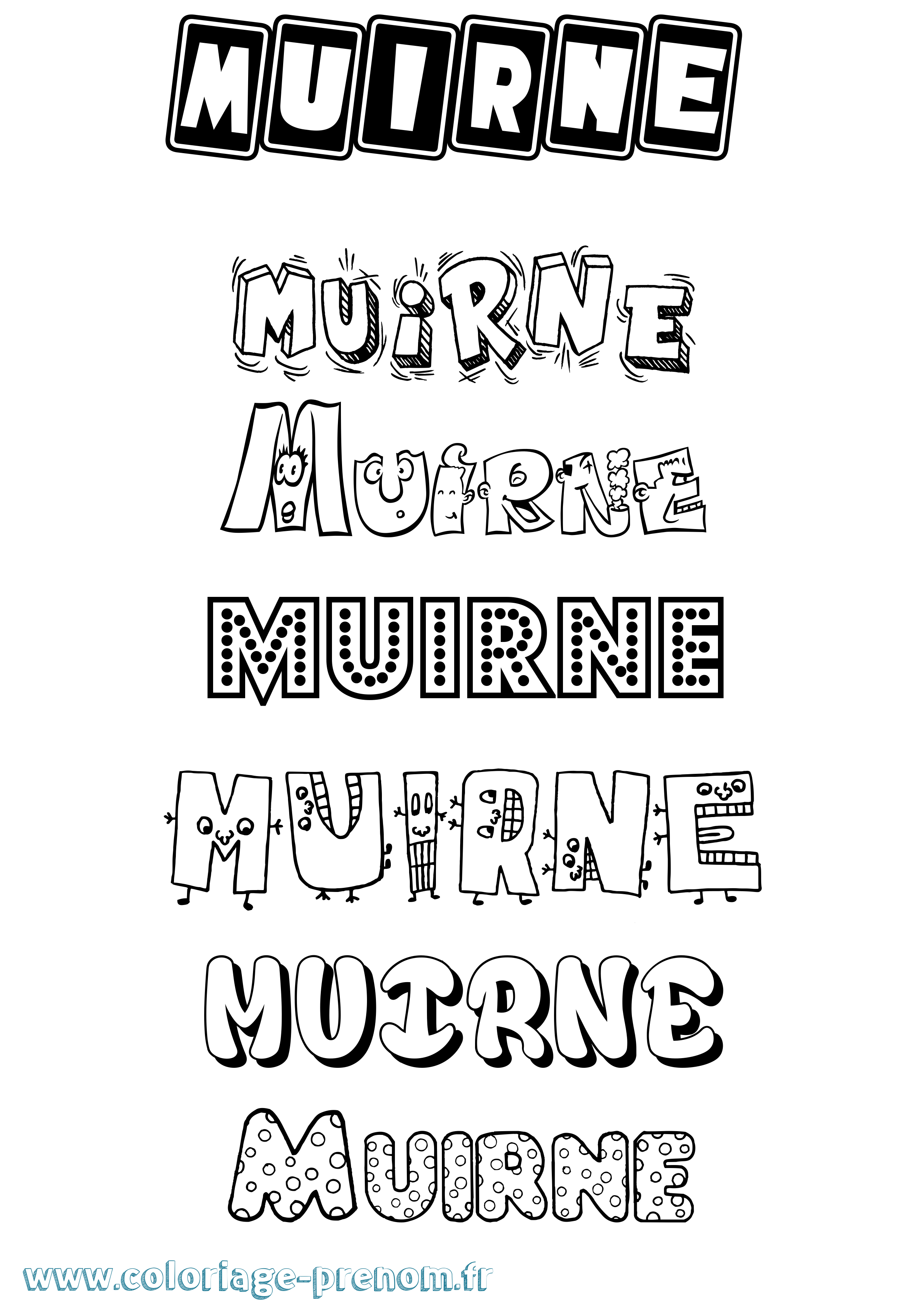 Coloriage Muirne Fun Coloriage prénom Muirne Fun