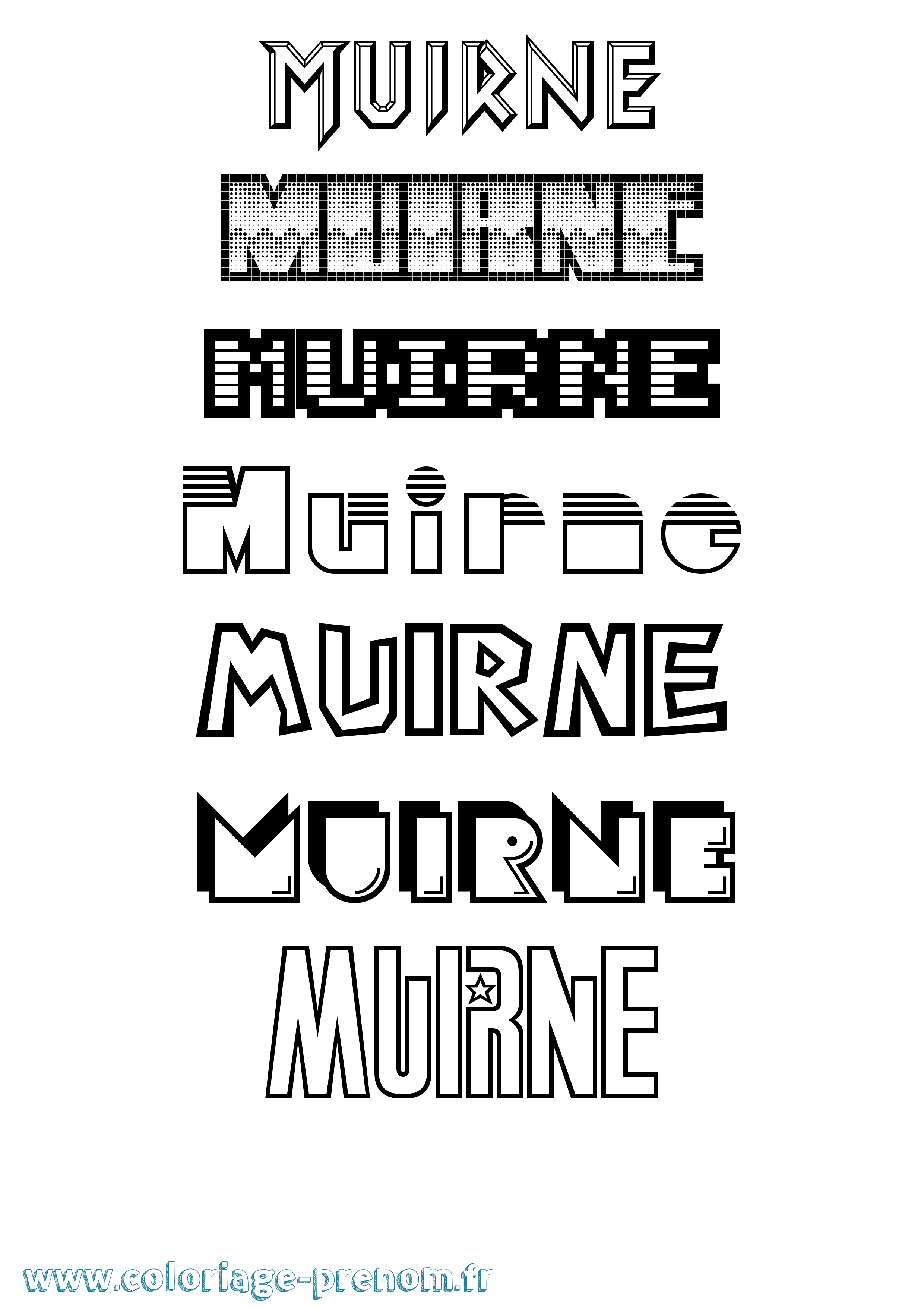 Coloriage Muirne Jeux Vidéos Coloriage prénom Muirne Jeux Vidéos
