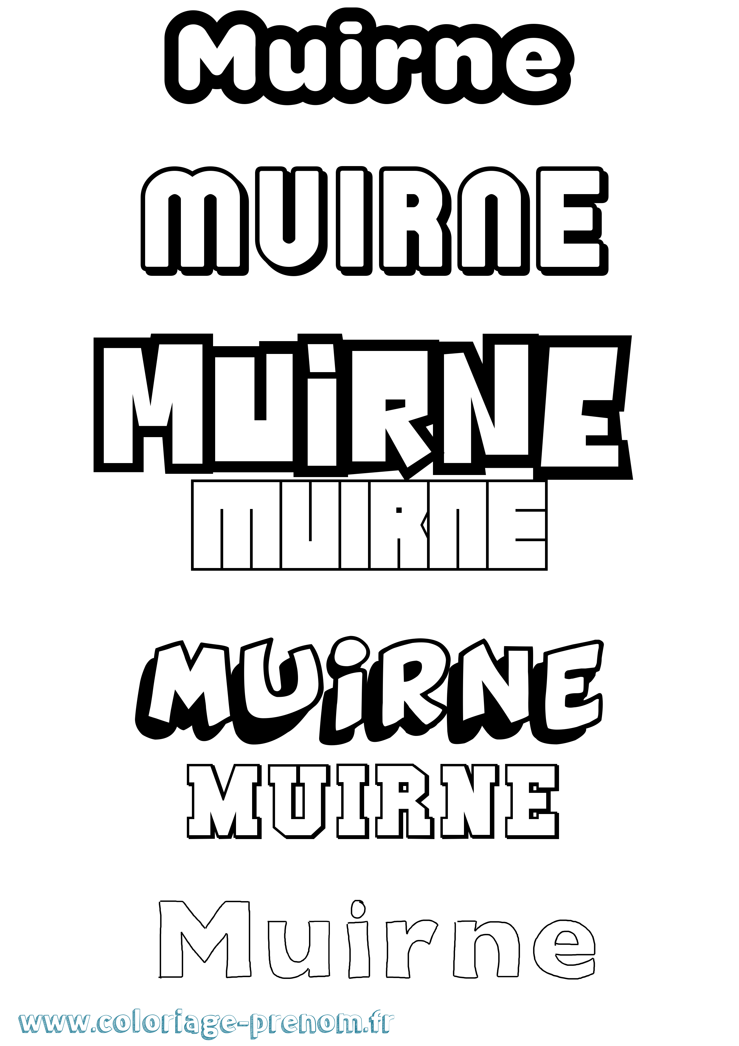 Coloriage Muirne Simple Coloriage prénom Muirne Simple