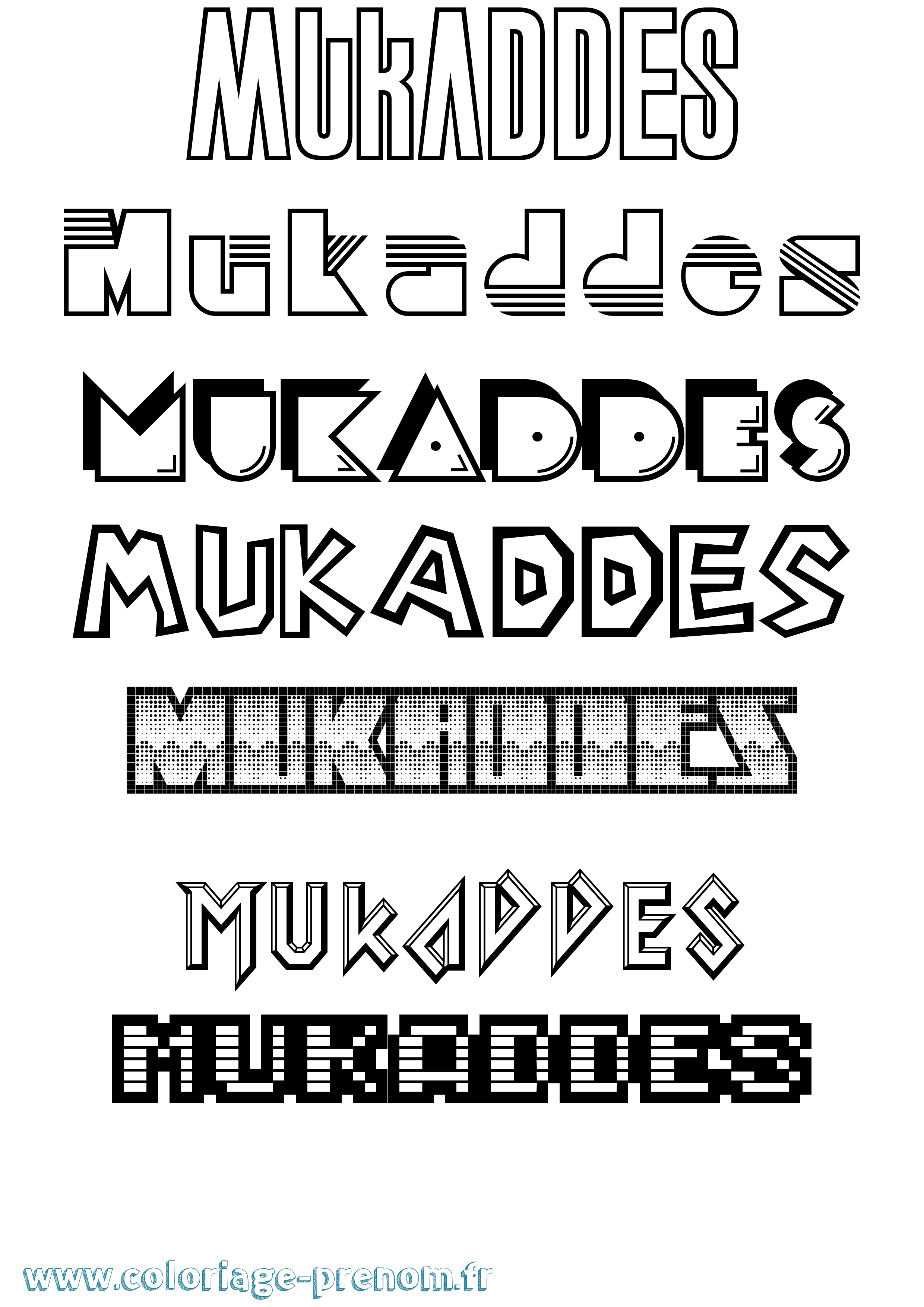 Coloriage Mukaddes Jeux Vidéos Coloriage prénom Mukaddes Jeux Vidéos