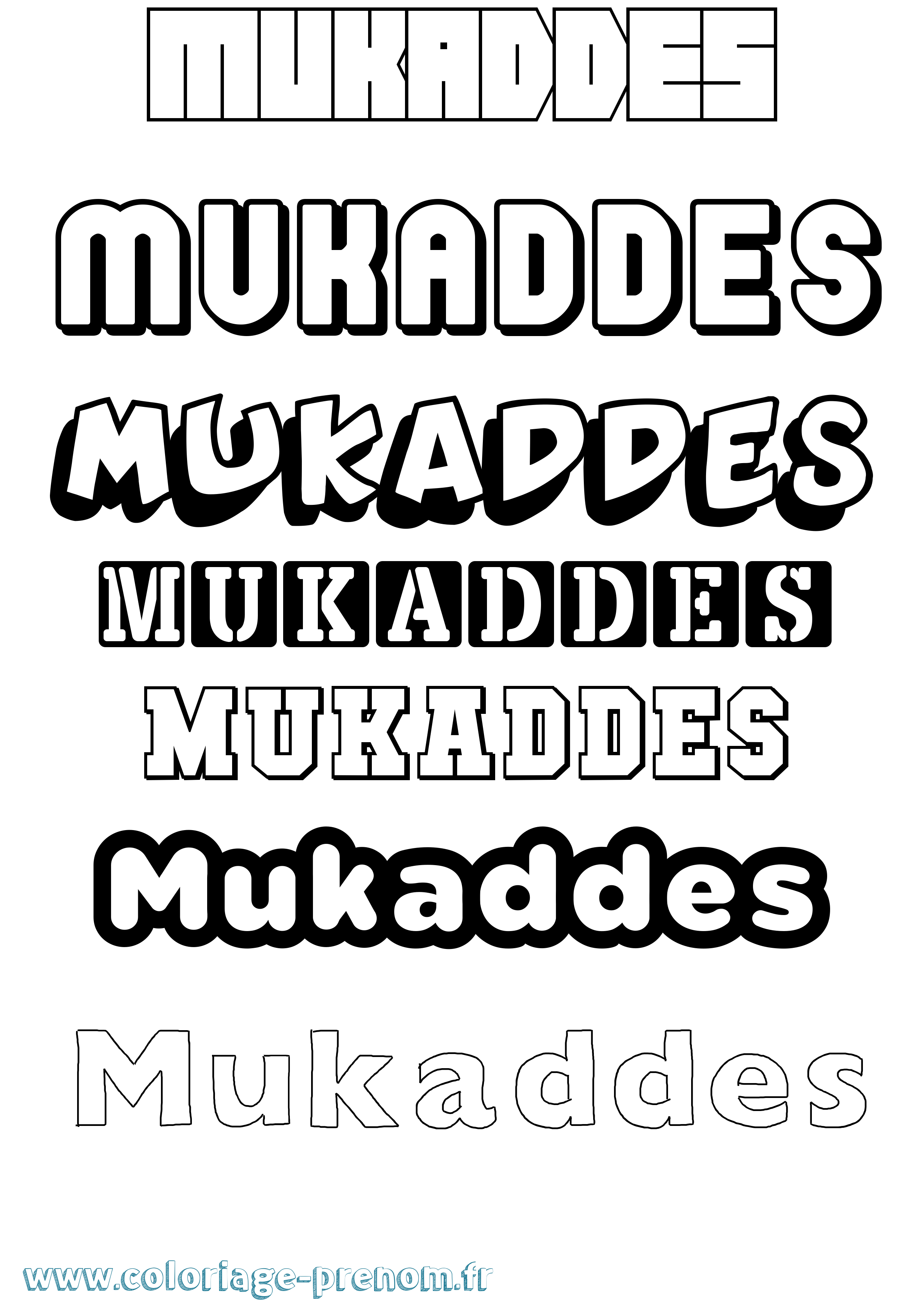 Coloriage Mukaddes Simple Coloriage prénom Mukaddes Simple