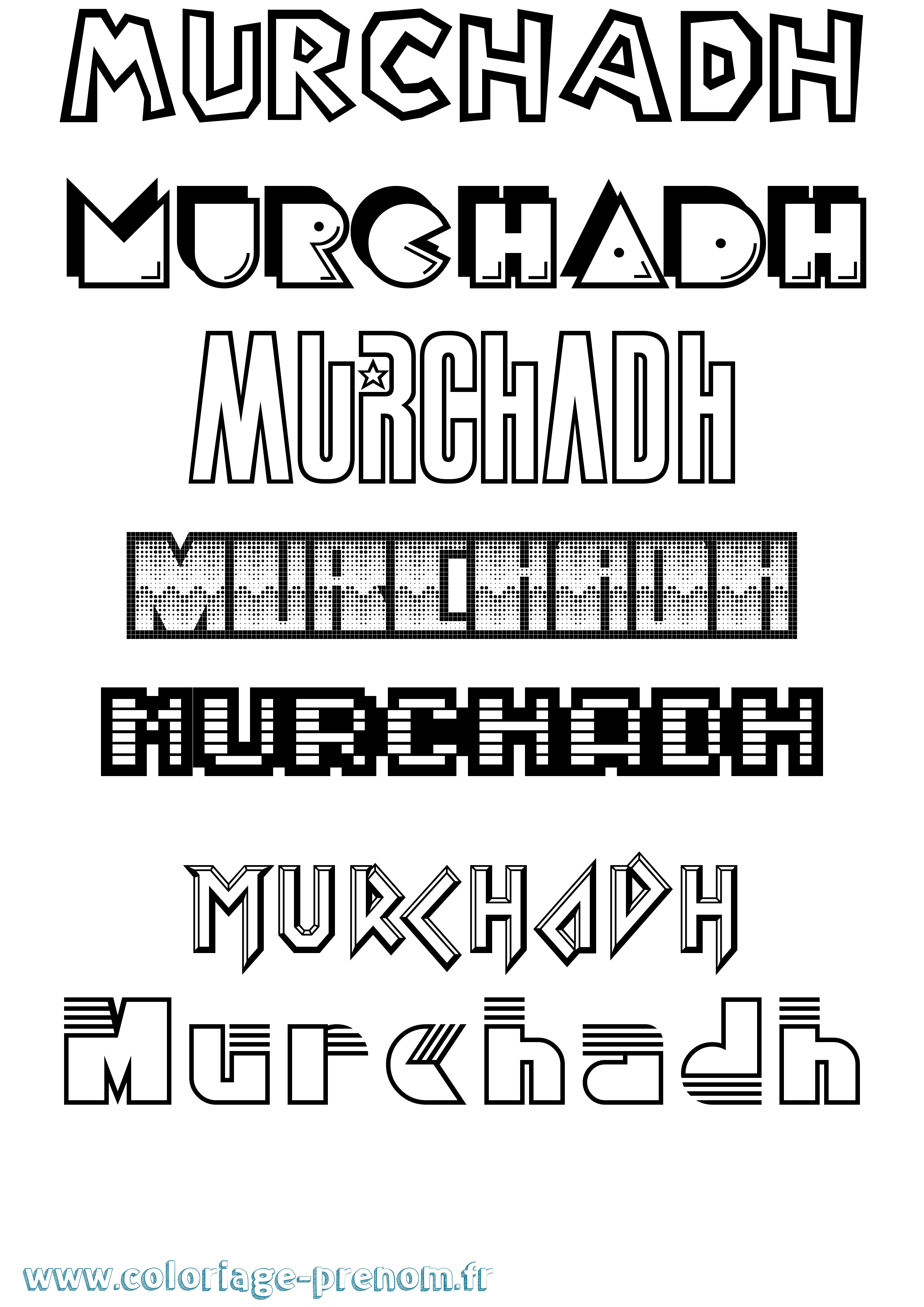 Coloriage Murchadh Jeux Vidéos Coloriage prénom Murchadh Jeux Vidéos