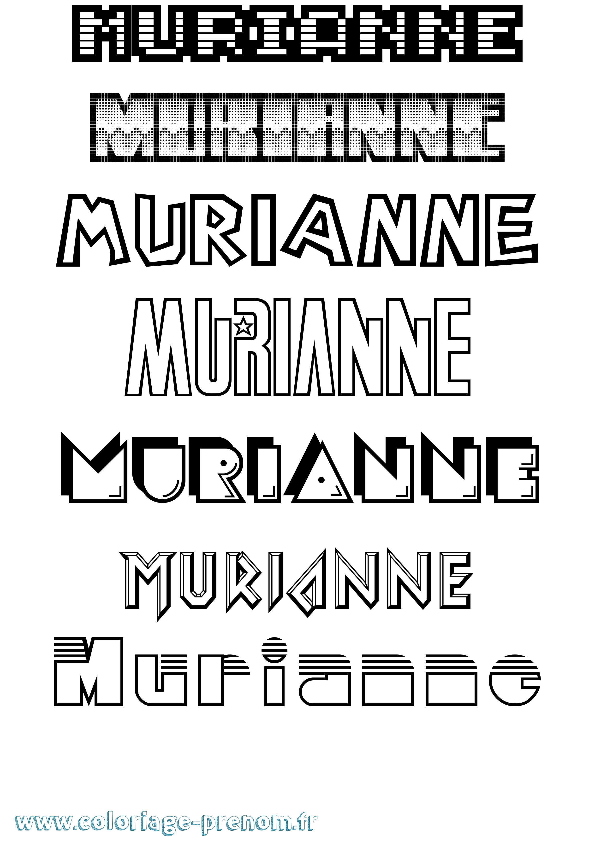 Coloriage Murianne Jeux Vidéos Coloriage prénom Murianne Jeux Vidéos