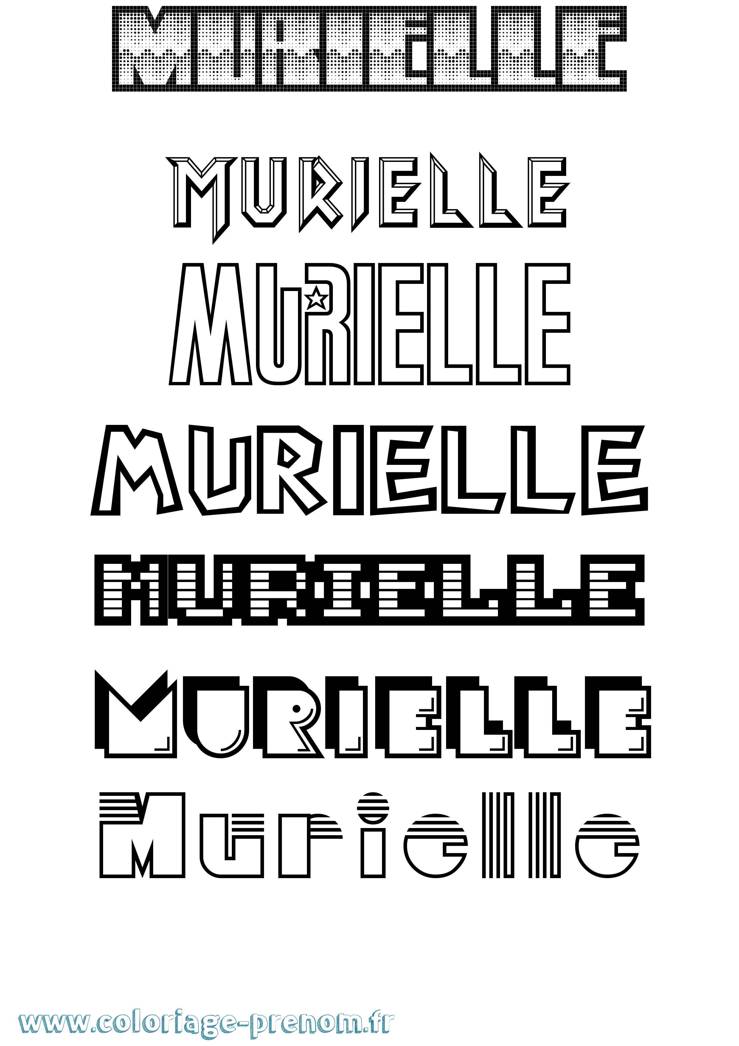 Coloriage Murielle Jeux Vidéos Coloriage prénom Murielle Jeux Vidéos
