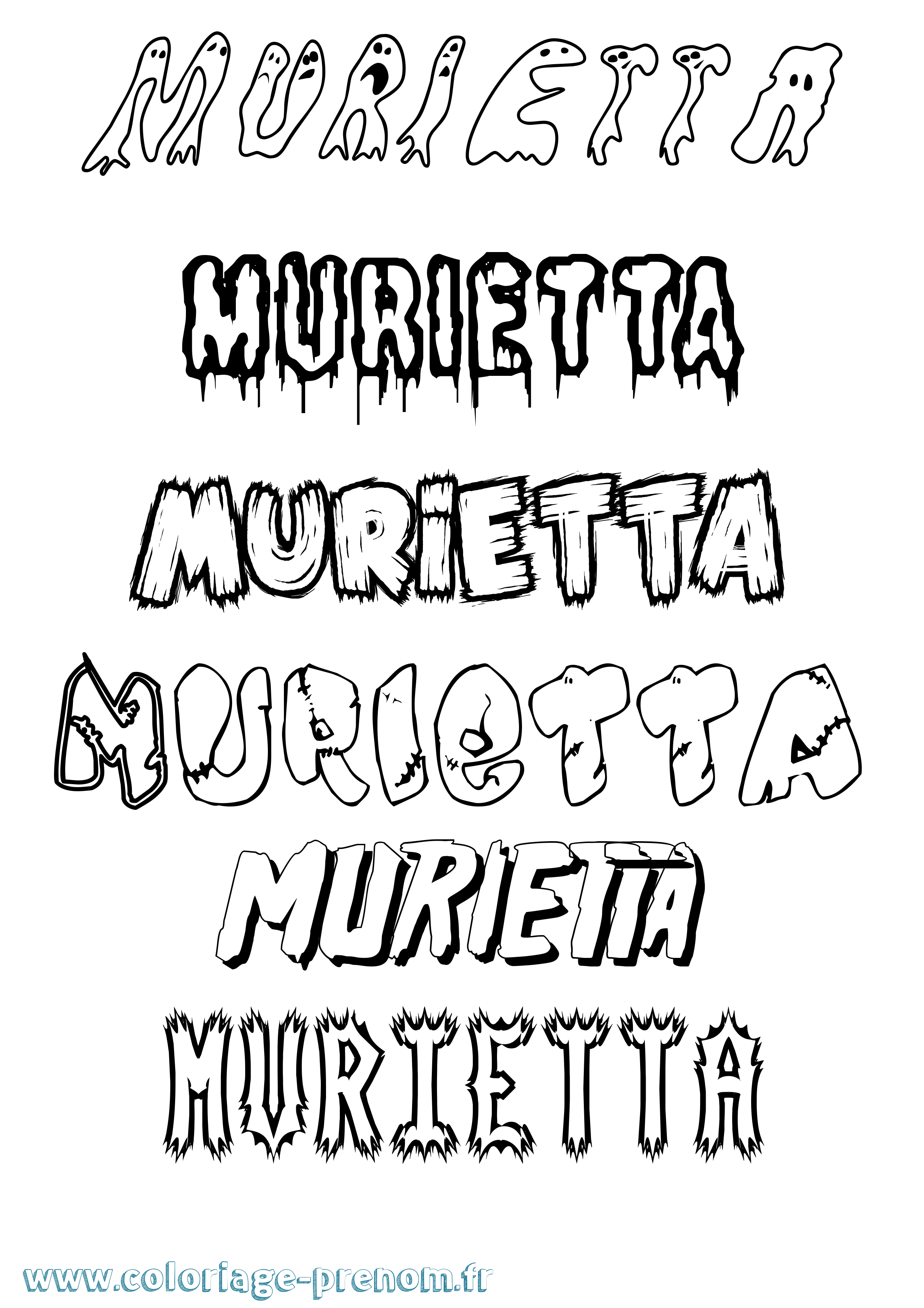Coloriage Murietta Frisson Coloriage prénom Murietta Frisson
