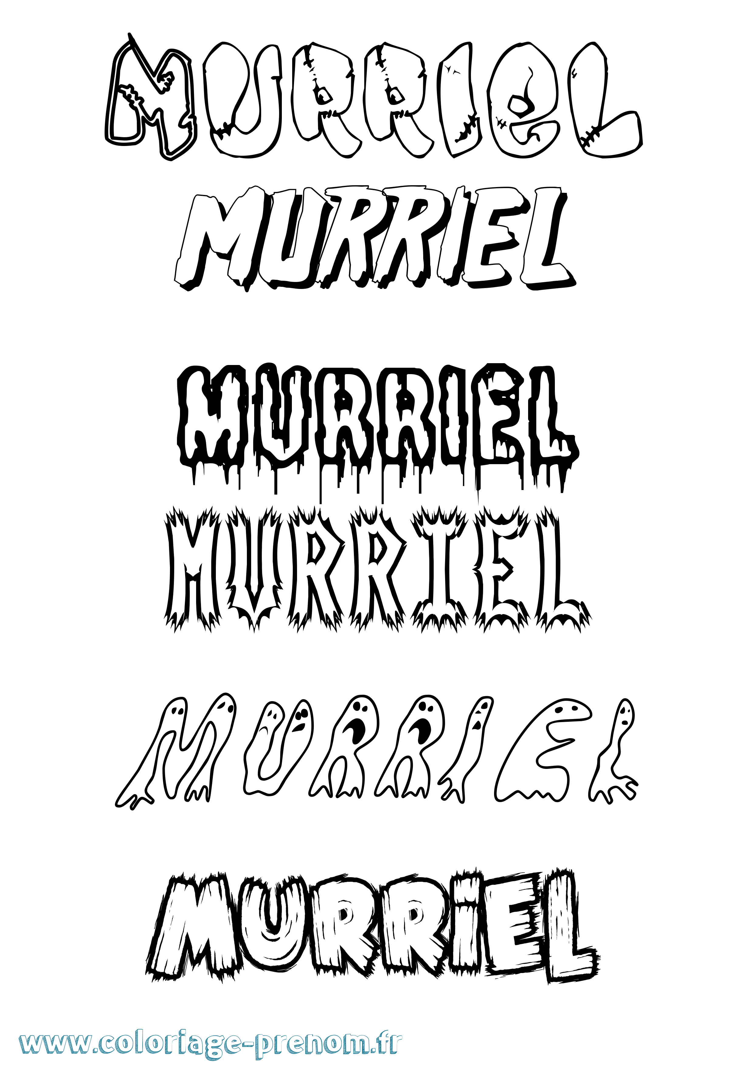 Coloriage Murriel Frisson Coloriage prénom Murriel Frisson