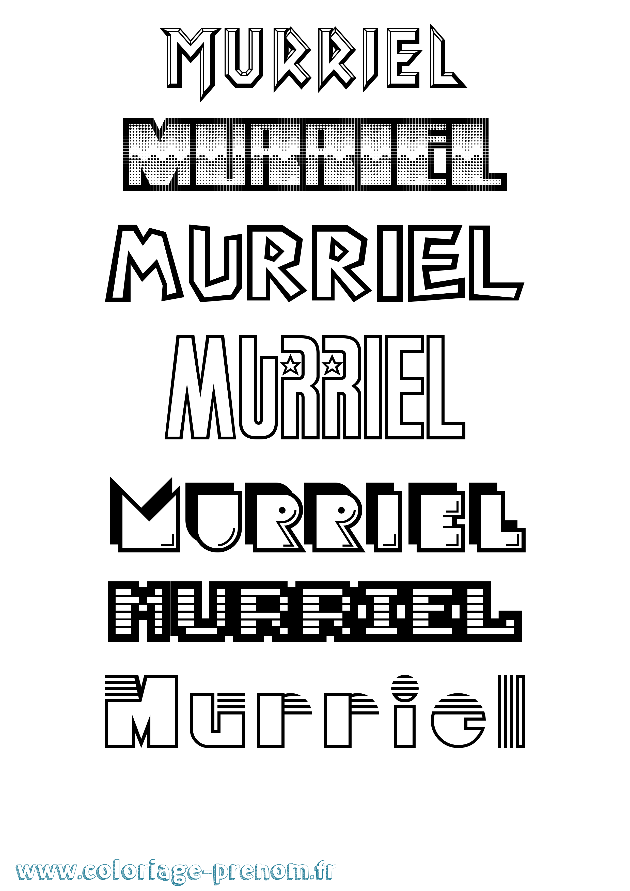 Coloriage Murriel Jeux Vidéos Coloriage prénom Murriel Jeux Vidéos