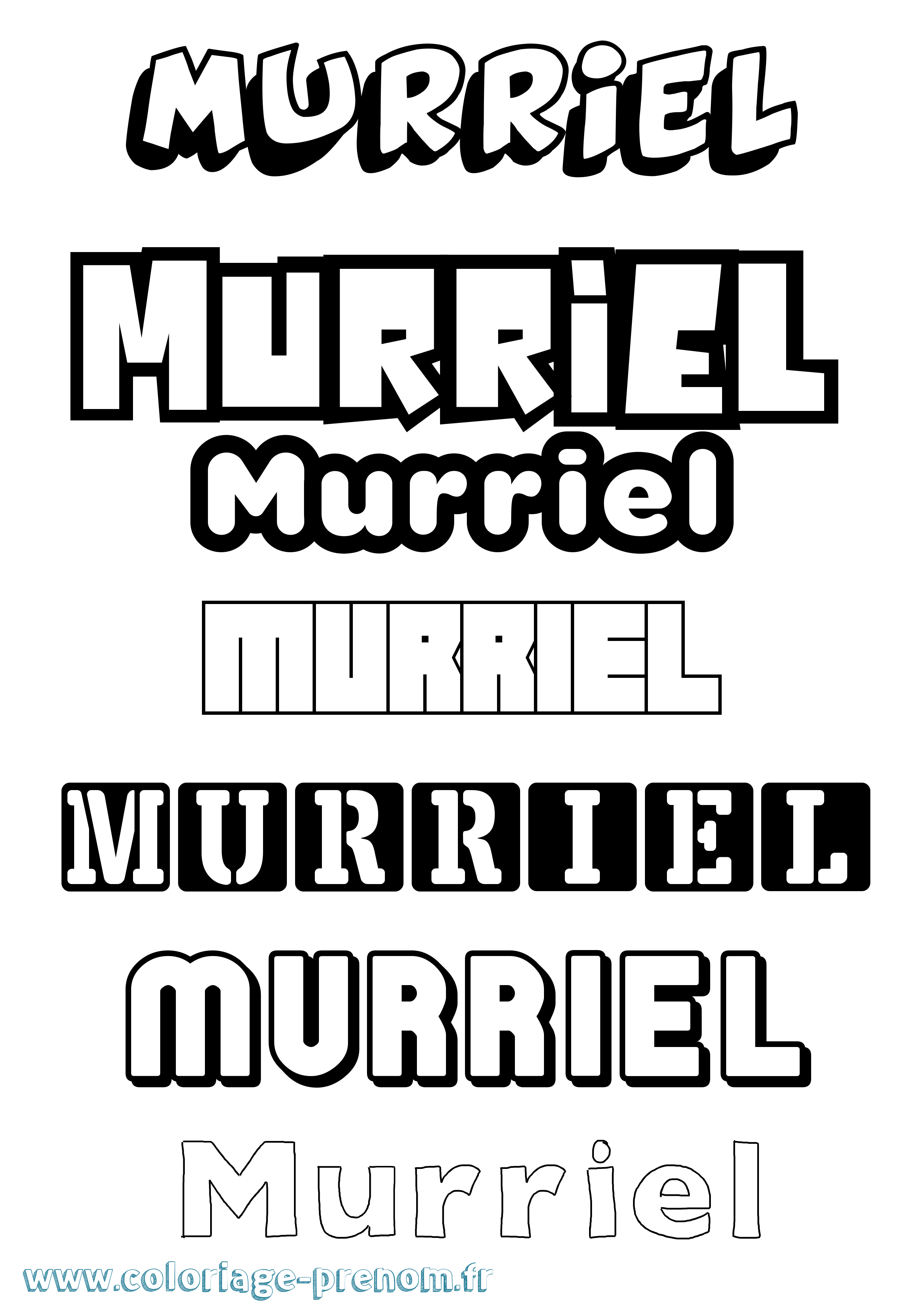 Coloriage Murriel Simple Coloriage prénom Murriel Simple