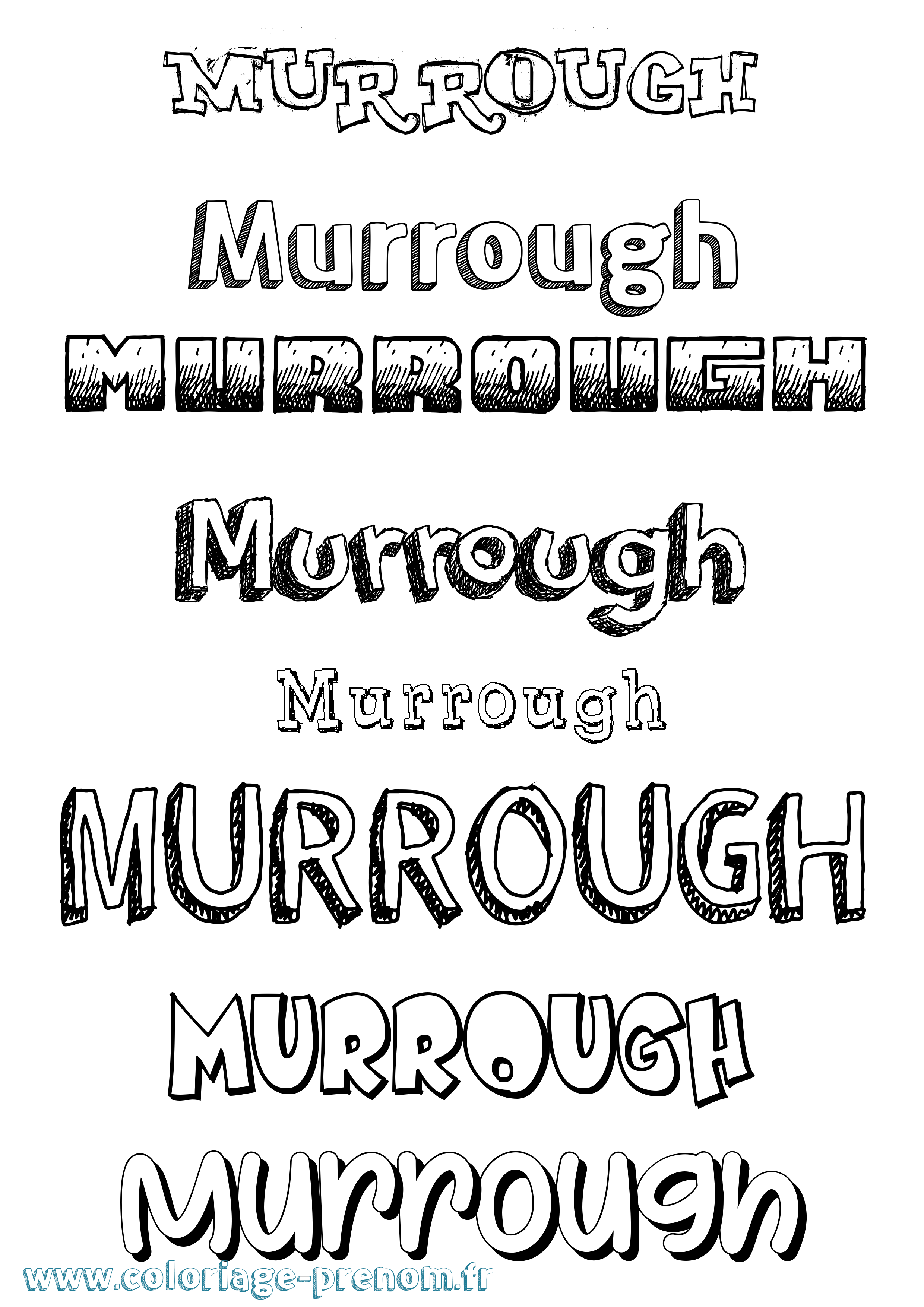 Coloriage Murrough Dessiné Coloriage prénom Murrough Dessiné
