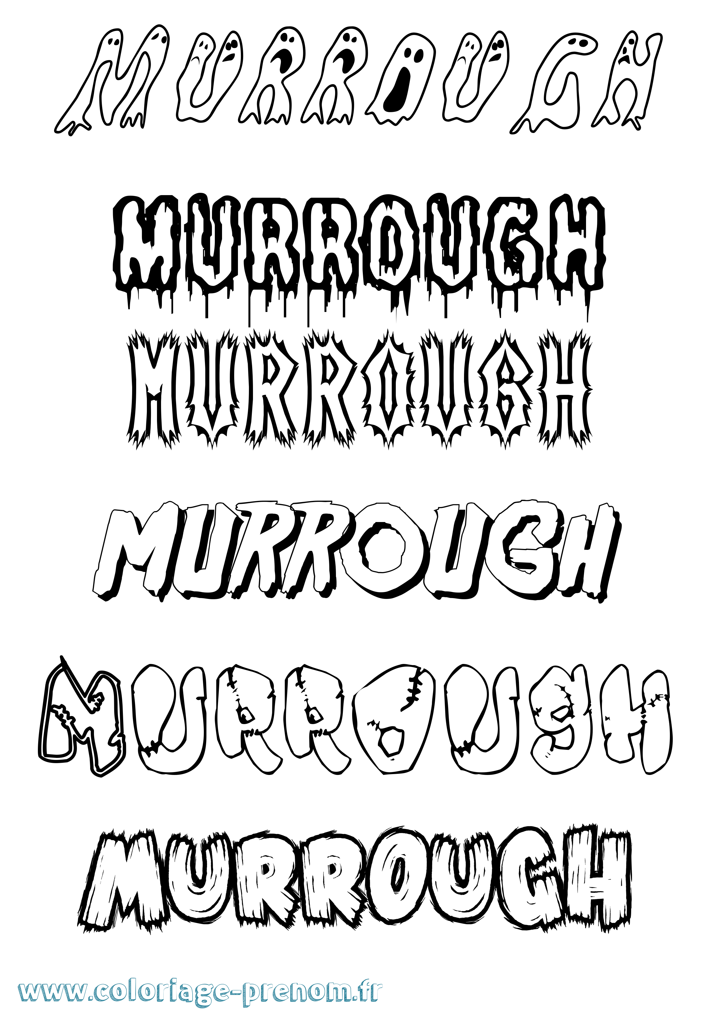 Coloriage Murrough Frisson Coloriage prénom Murrough Frisson