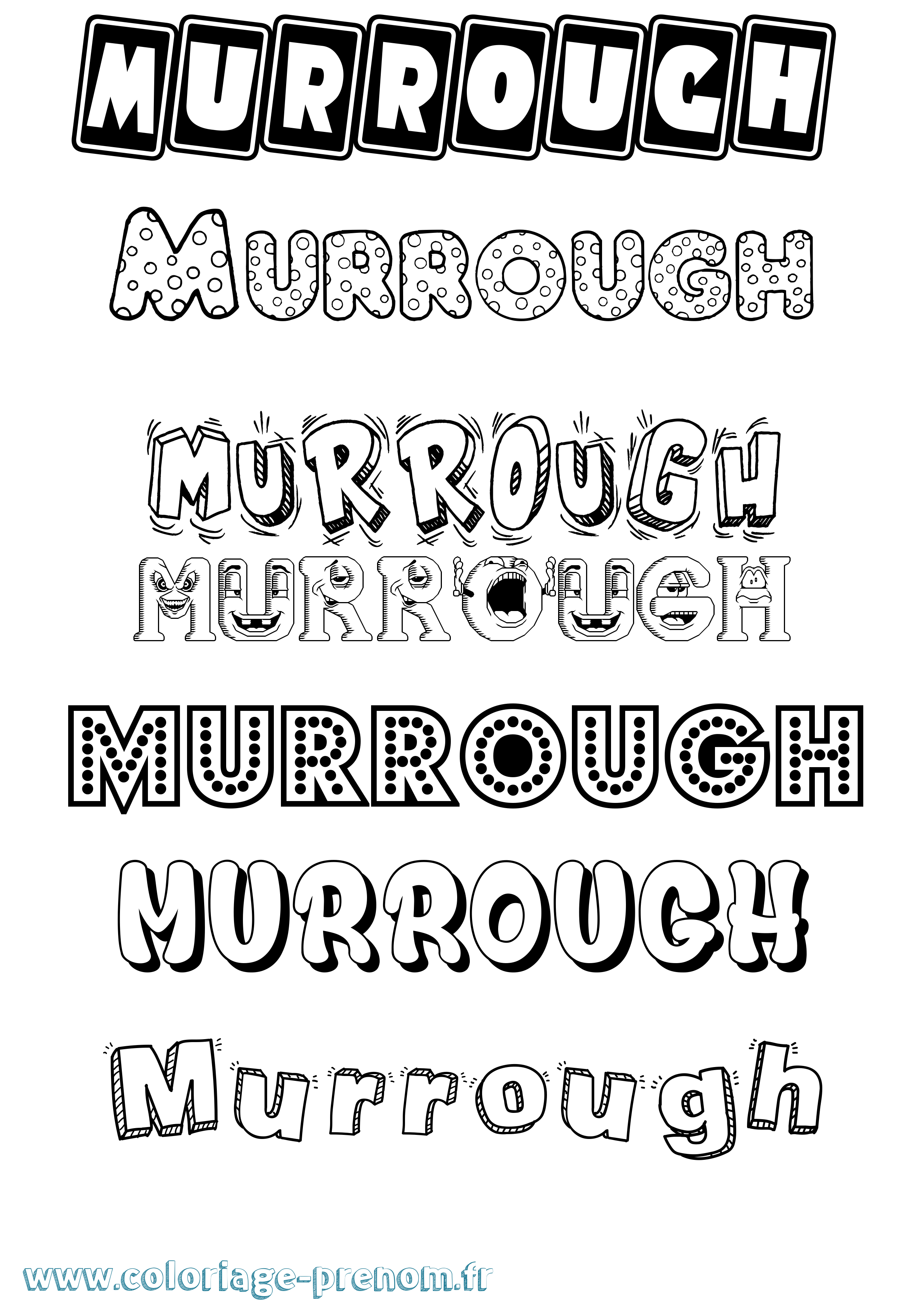 Coloriage Murrough Fun Coloriage prénom Murrough Fun