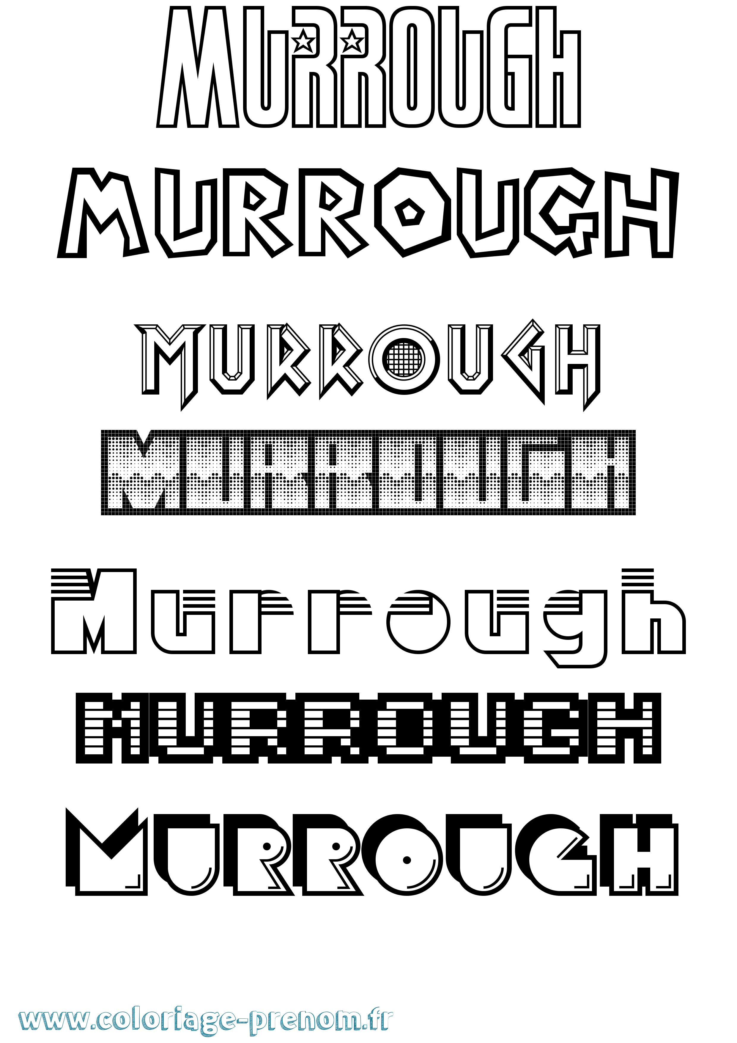 Coloriage Murrough Jeux Vidéos Coloriage prénom Murrough Jeux Vidéos