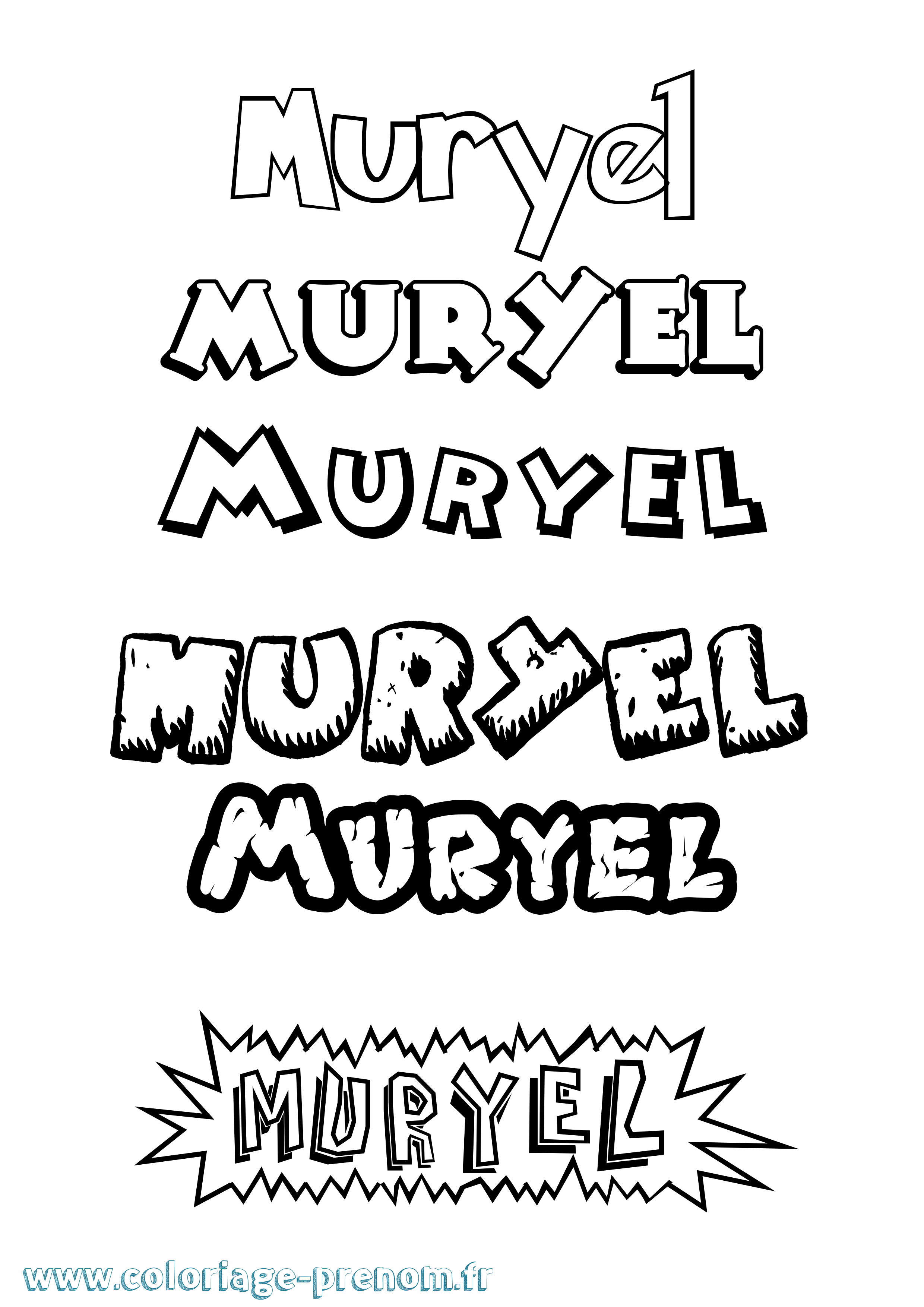 Coloriage Muryel Dessin Animé Coloriage prénom Muryel Dessin Animé