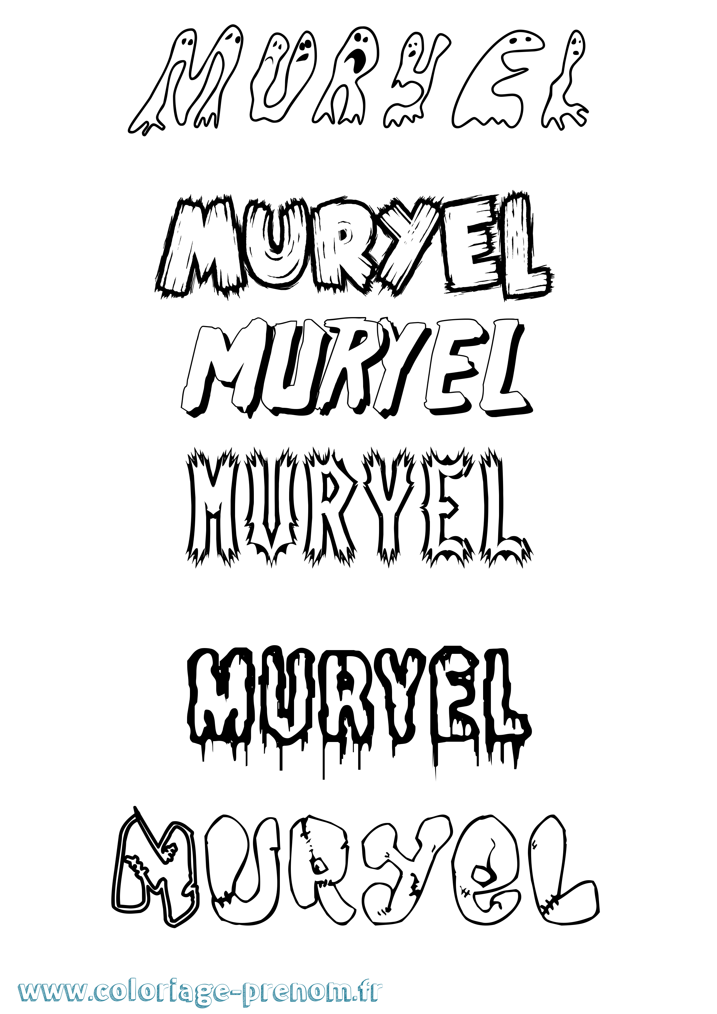 Coloriage Muryel Frisson Coloriage prénom Muryel Frisson