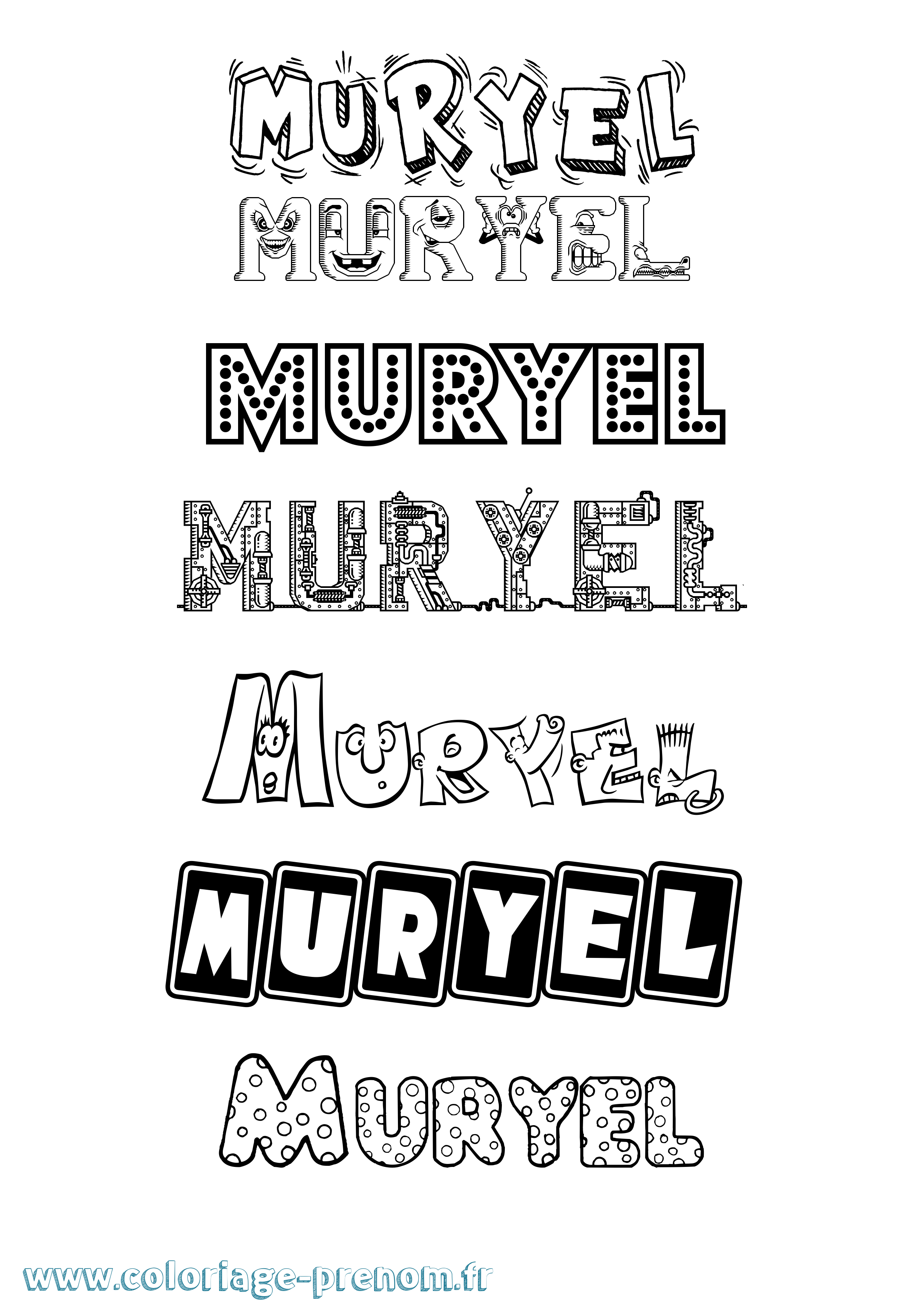 Coloriage Muryel Fun Coloriage prénom Muryel Fun