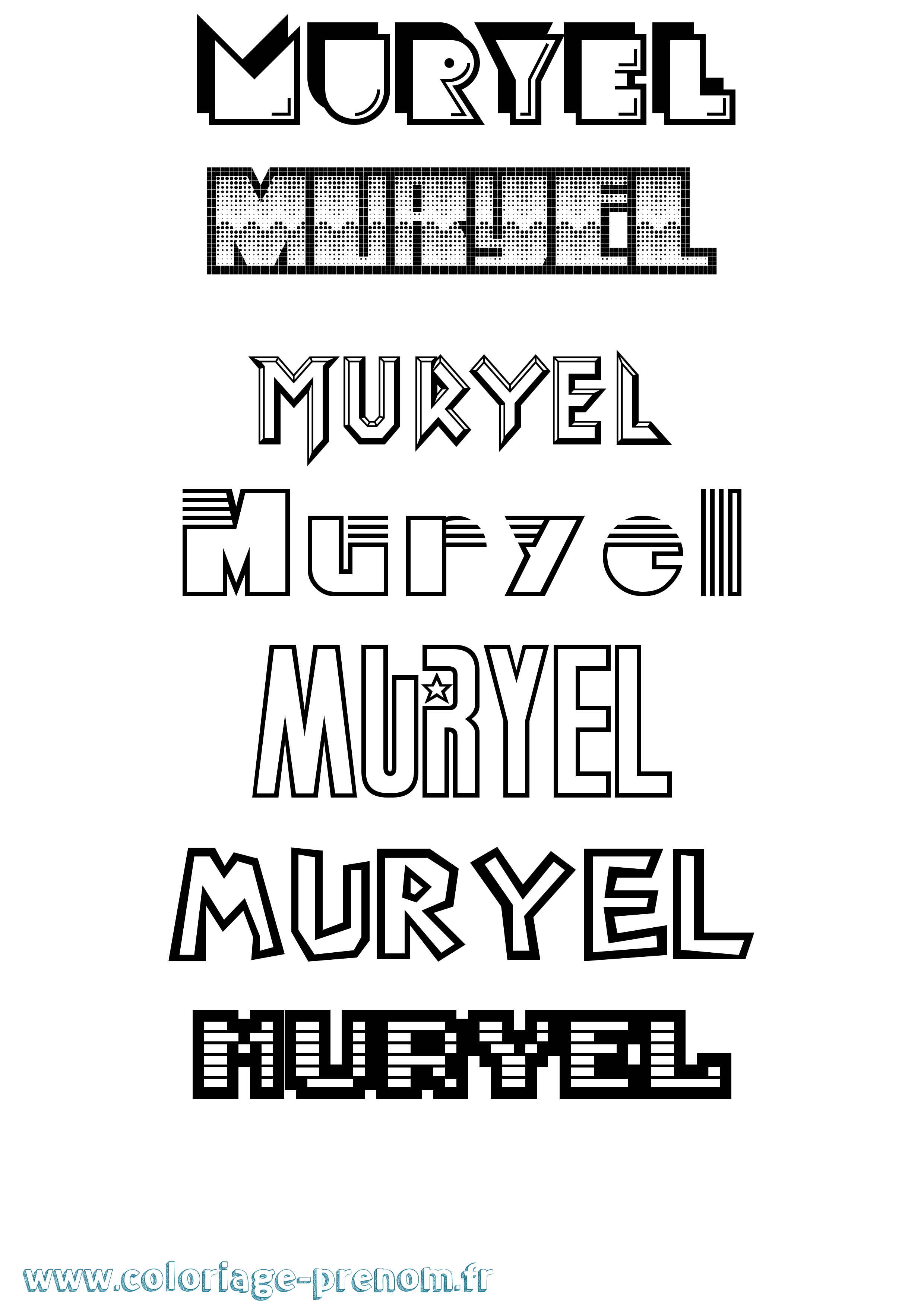 Coloriage Muryel Jeux Vidéos Coloriage prénom Muryel Jeux Vidéos