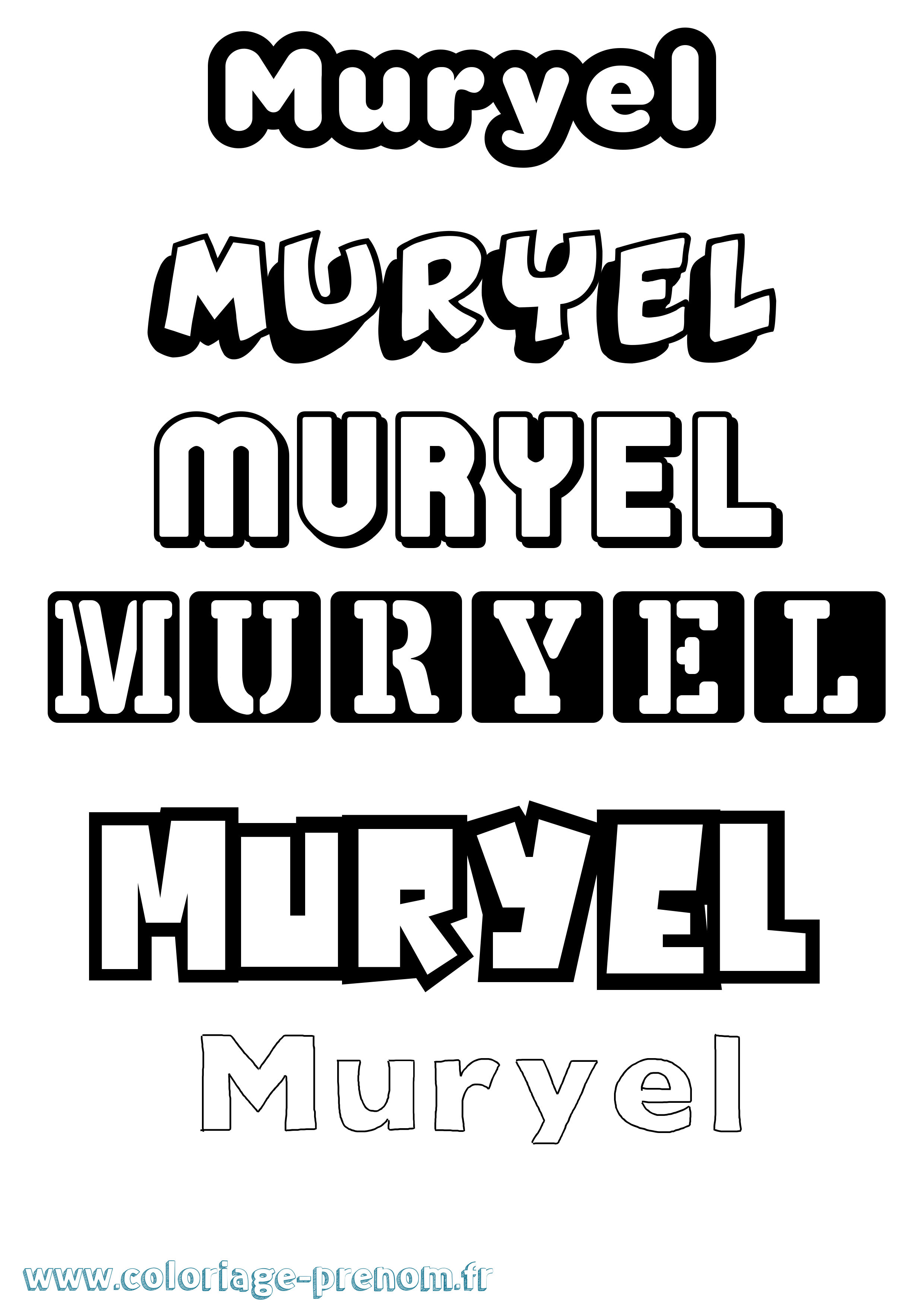 Coloriage Muryel Simple Coloriage prénom Muryel Simple