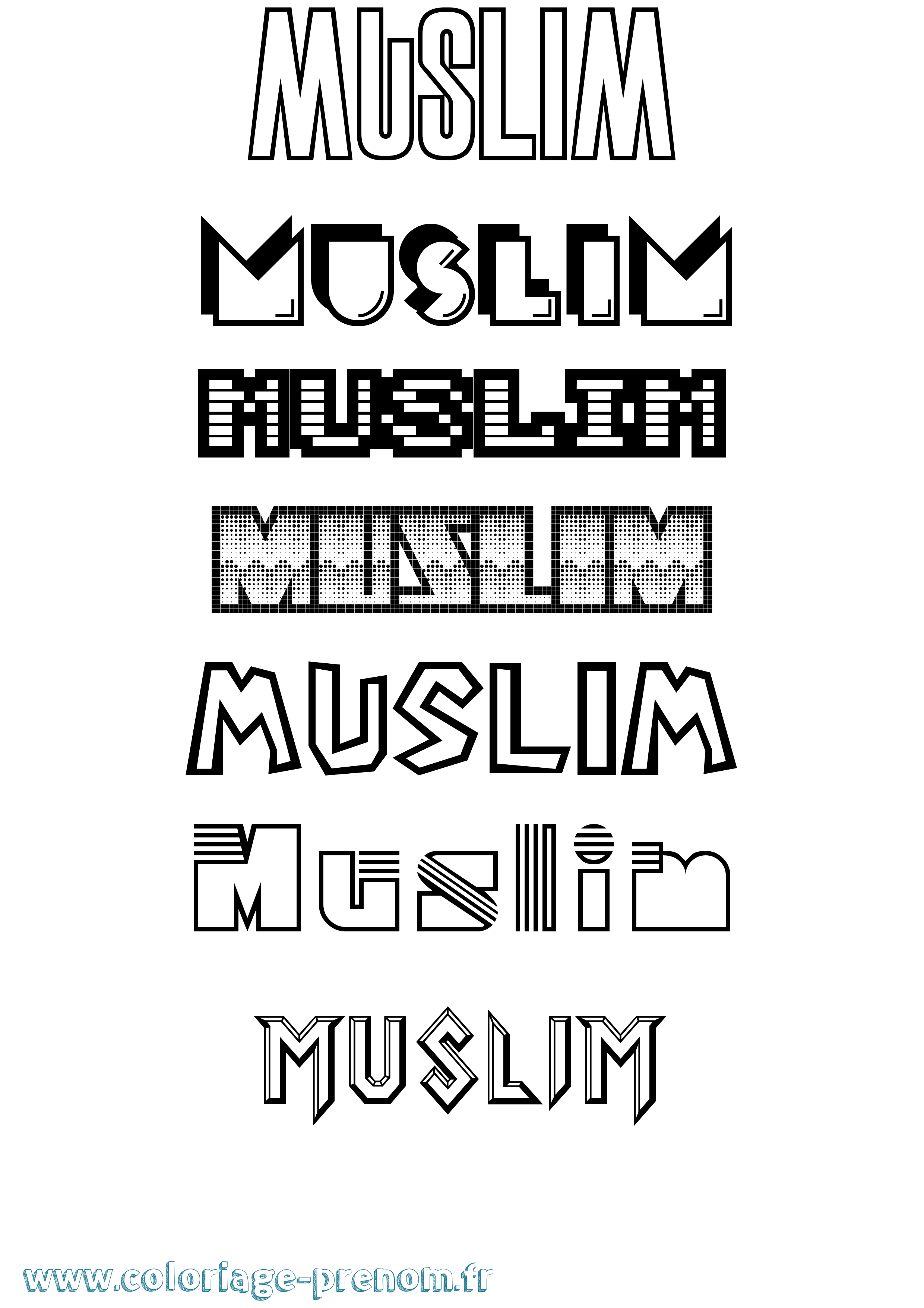 Coloriage Muslim Jeux Vidéos Coloriage prénom Muslim Jeux Vidéos