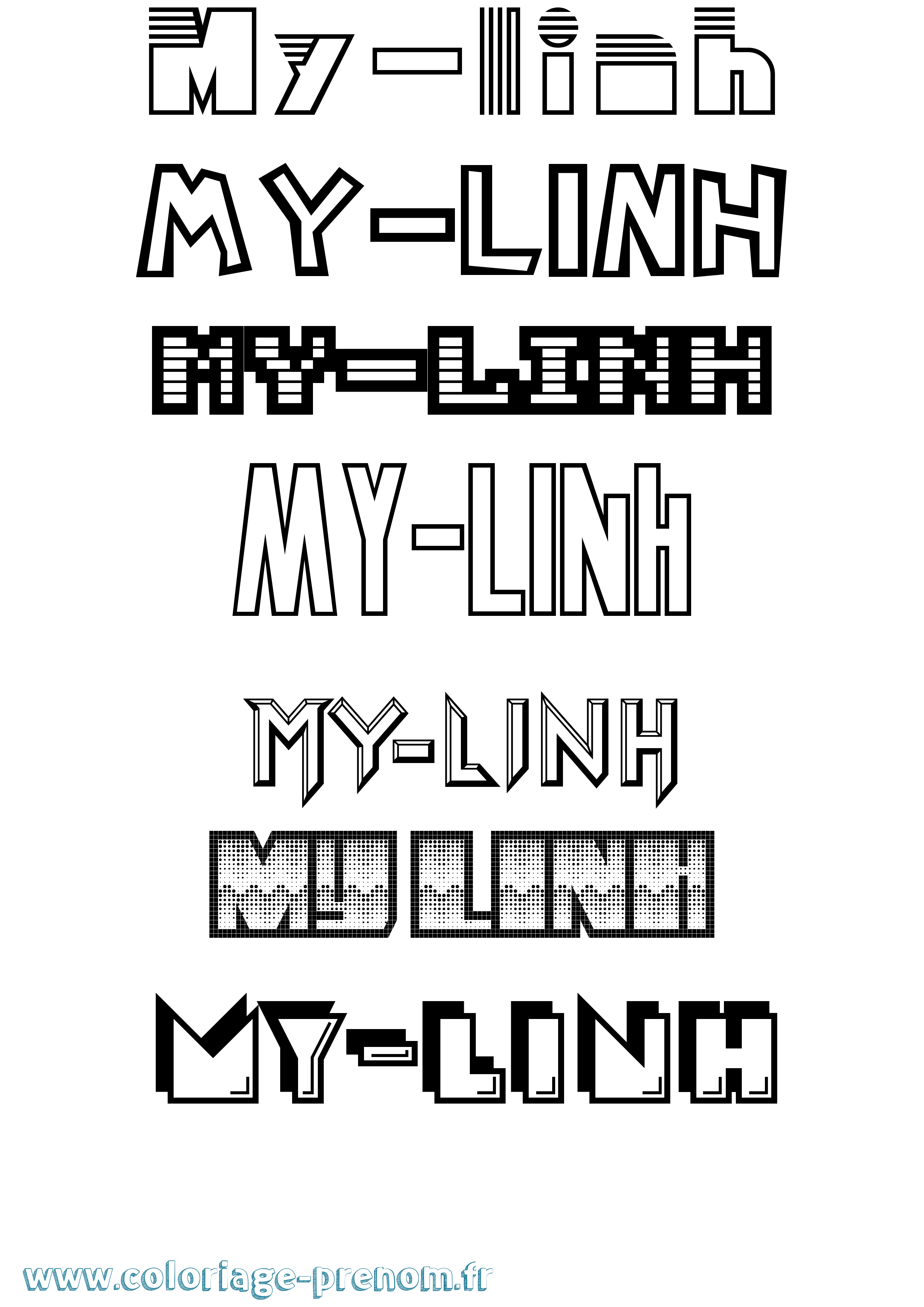 Coloriage My-Linh Jeux Vidéos Coloriage prénom My-Linh Jeux Vidéos