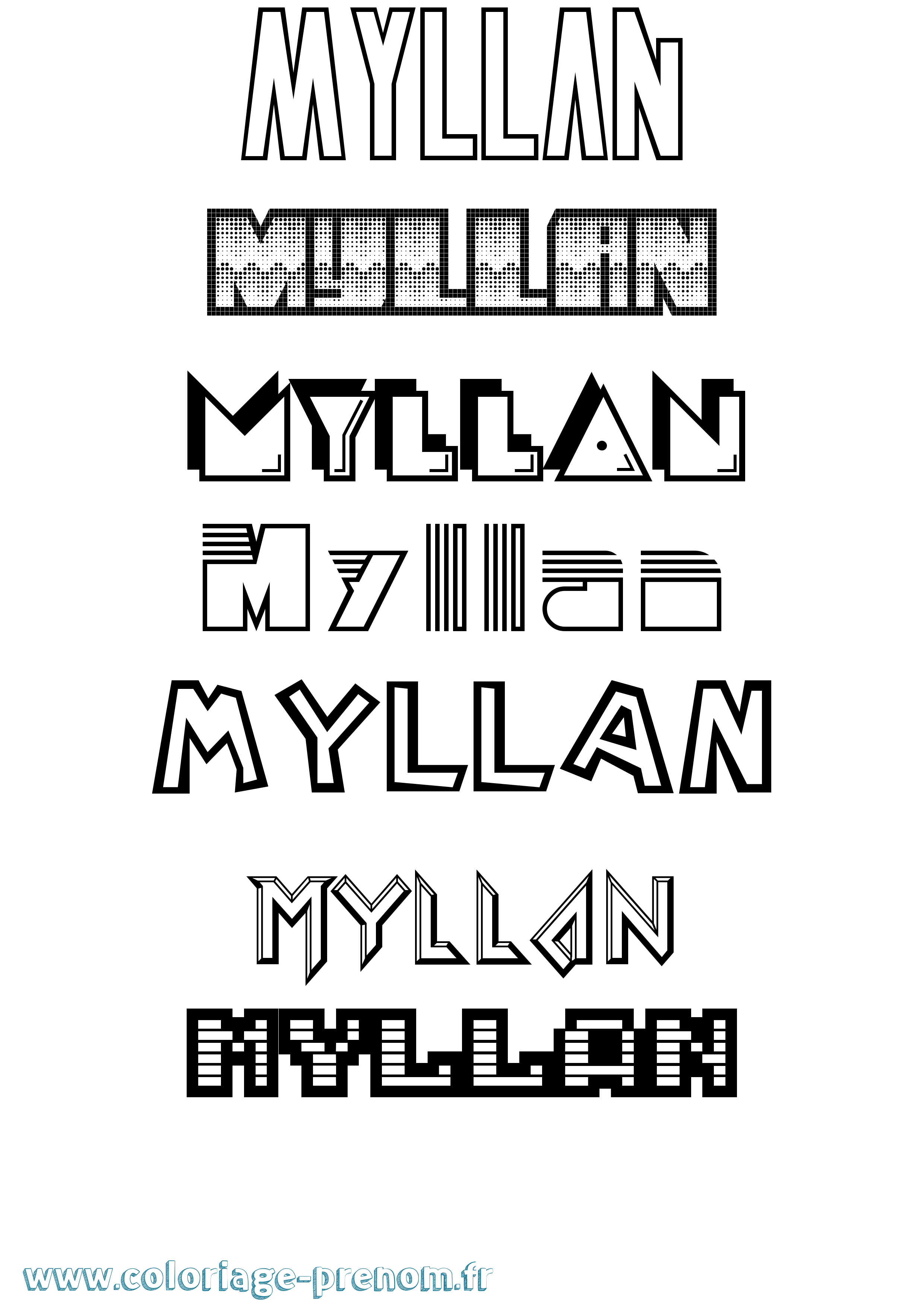 Coloriage Myllan Jeux Vidéos Coloriage prénom Myllan Jeux Vidéos