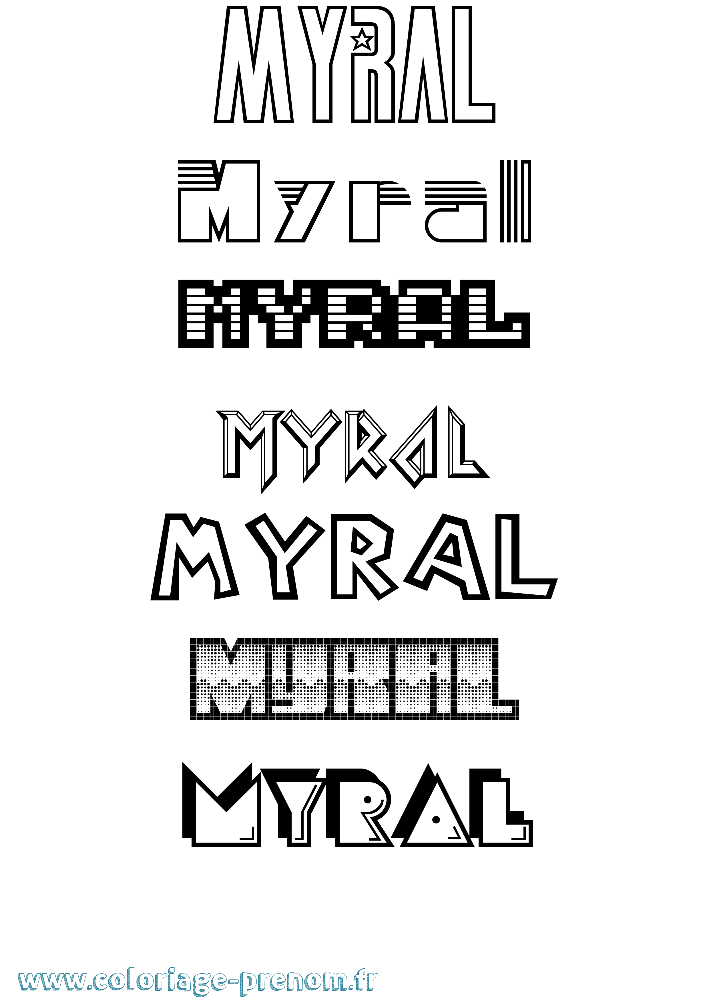 Coloriage Myral Jeux Vidéos Coloriage prénom Myral Jeux Vidéos