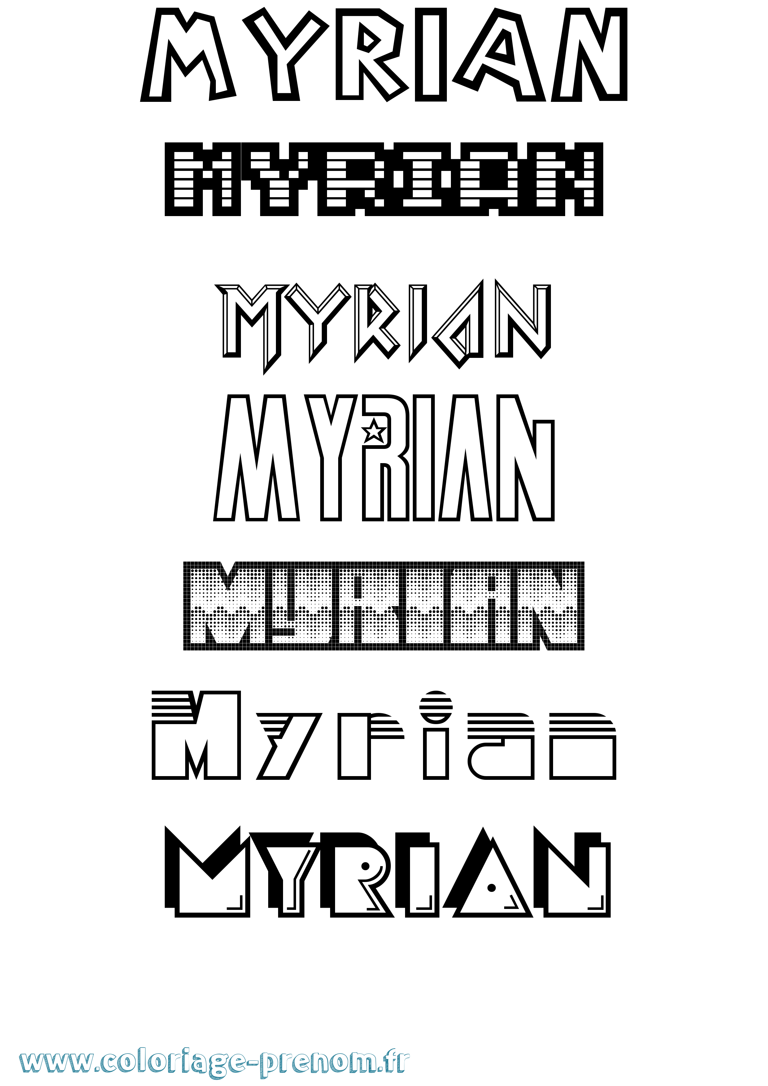 Coloriage Myrian Jeux Vidéos Coloriage prénom Myrian Jeux Vidéos