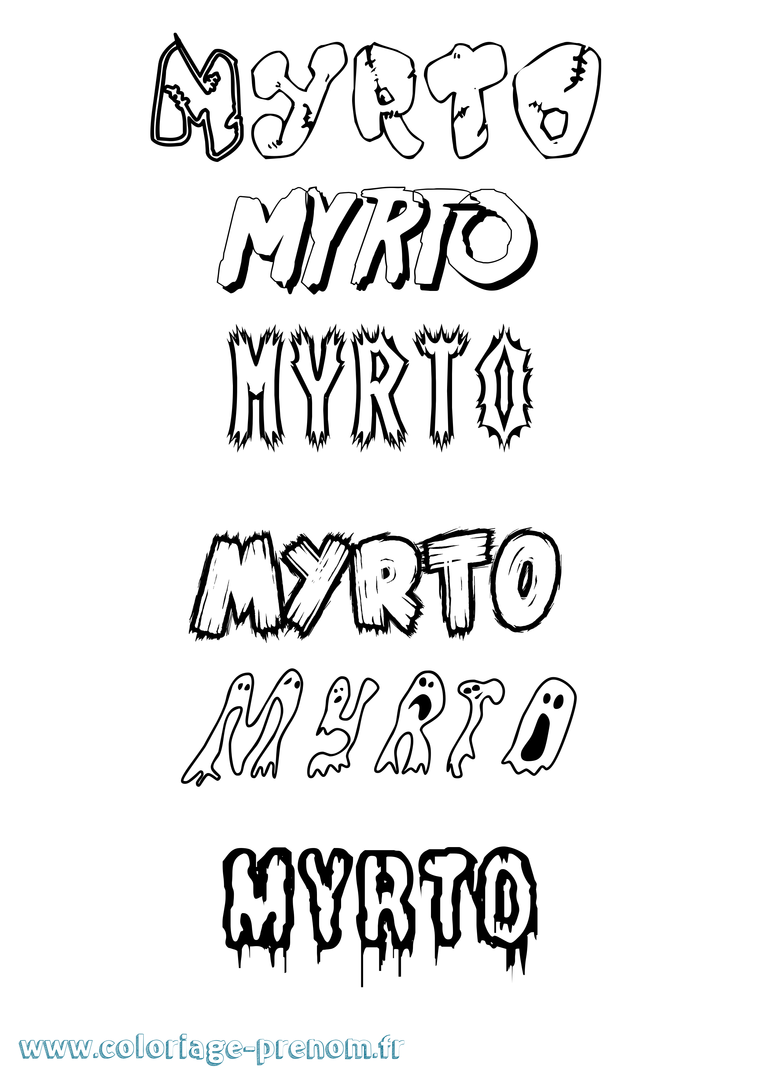 Coloriage Myrto Frisson Coloriage prénom Myrto Frisson