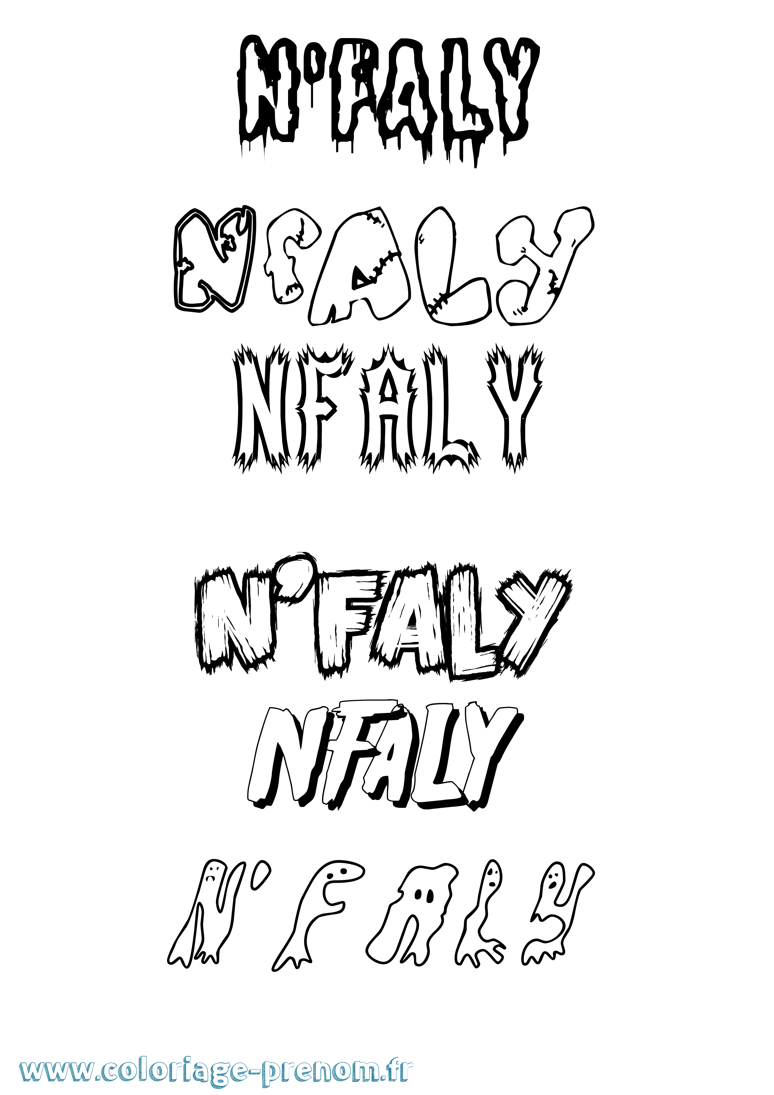 Coloriage N'Faly Frisson Coloriage prénom N'Faly Frisson
