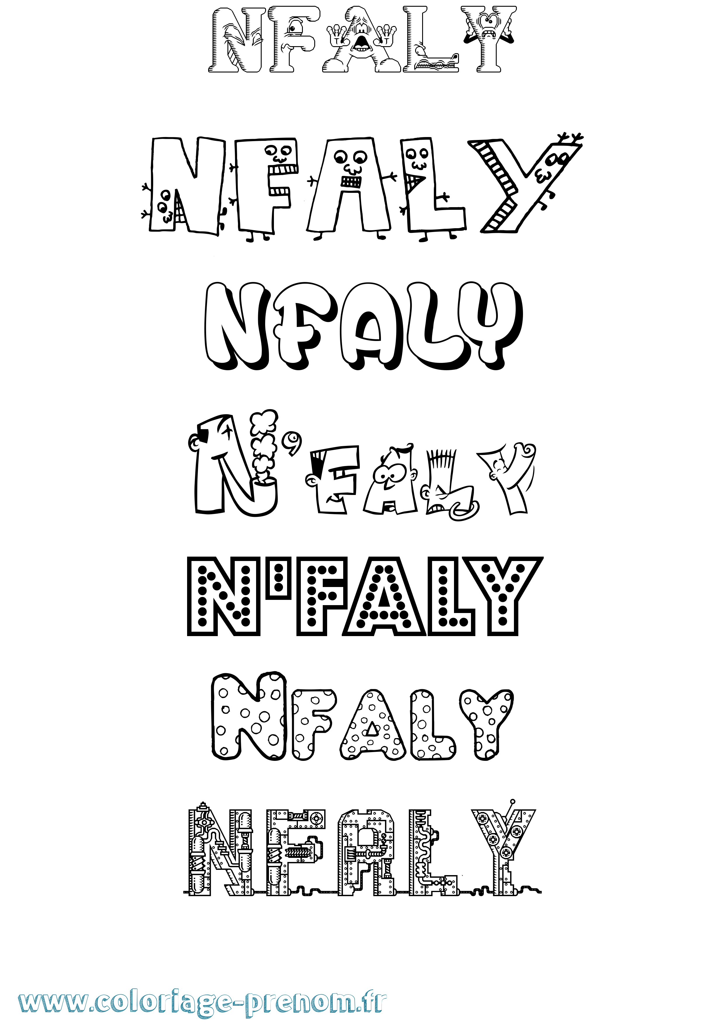 Coloriage N'Faly Fun Coloriage prénom N'Faly Fun