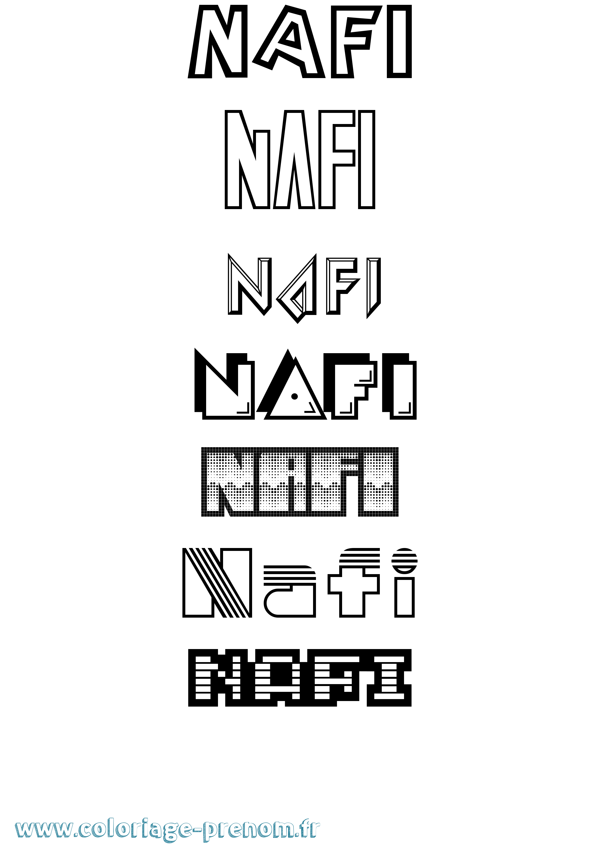 Coloriage Nafi Jeux Vidéos Coloriage prénom Nafi Jeux Vidéos