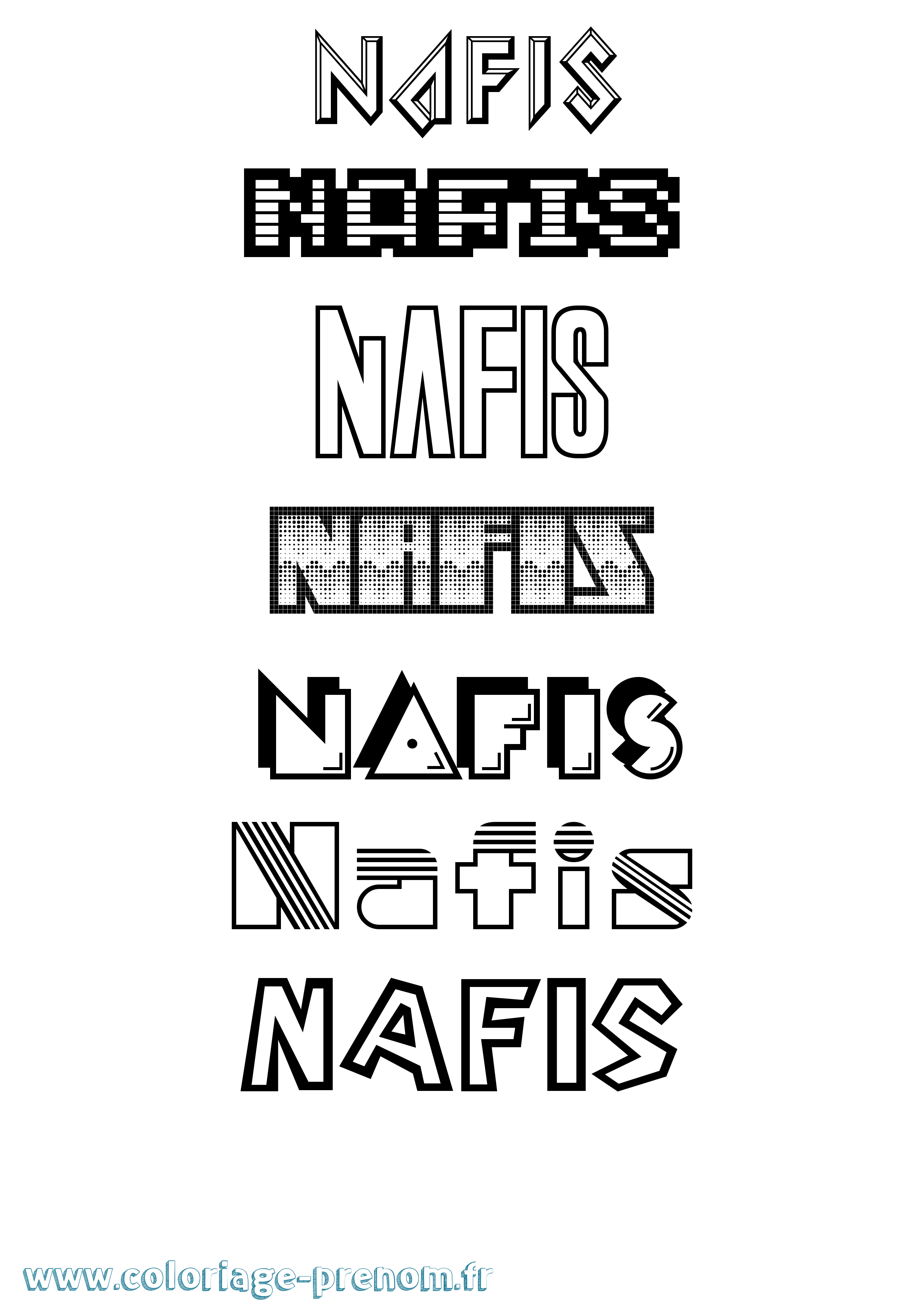 Coloriage Nafis Jeux Vidéos Coloriage prénom Nafis Jeux Vidéos