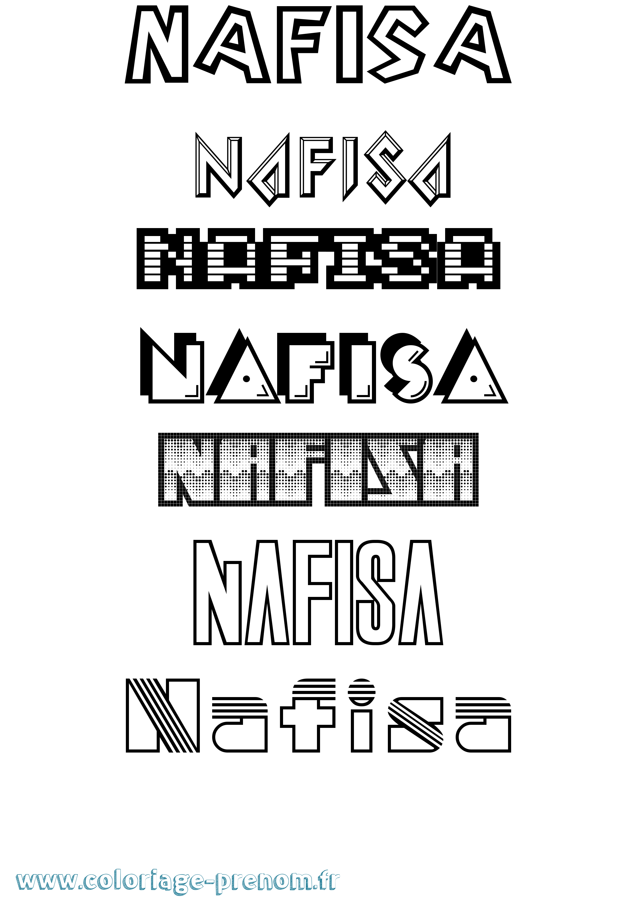Coloriage Nafisa Jeux Vidéos Coloriage prénom Nafisa Jeux Vidéos