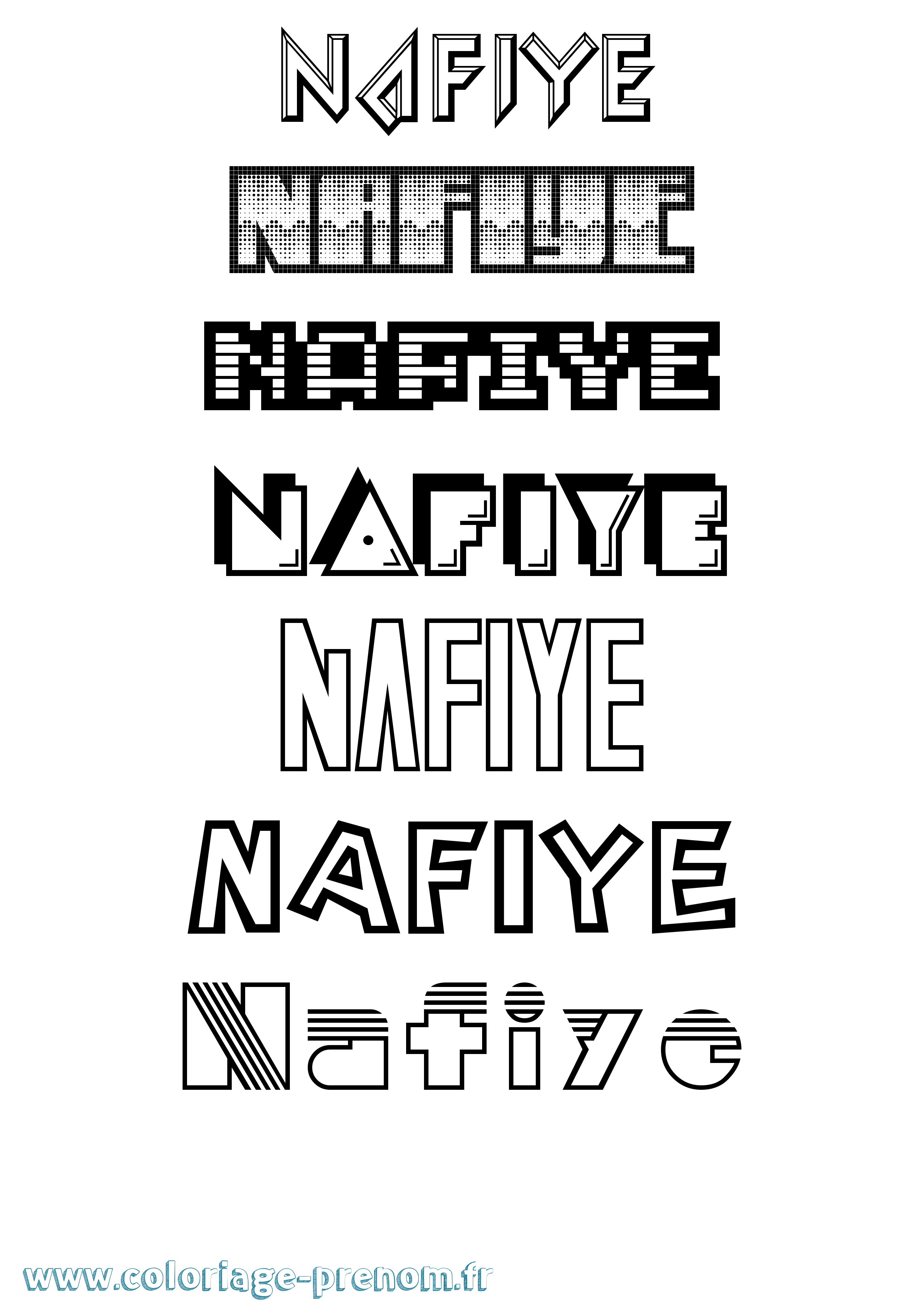 Coloriage Nafiye Jeux Vidéos Coloriage prénom Nafiye Jeux Vidéos