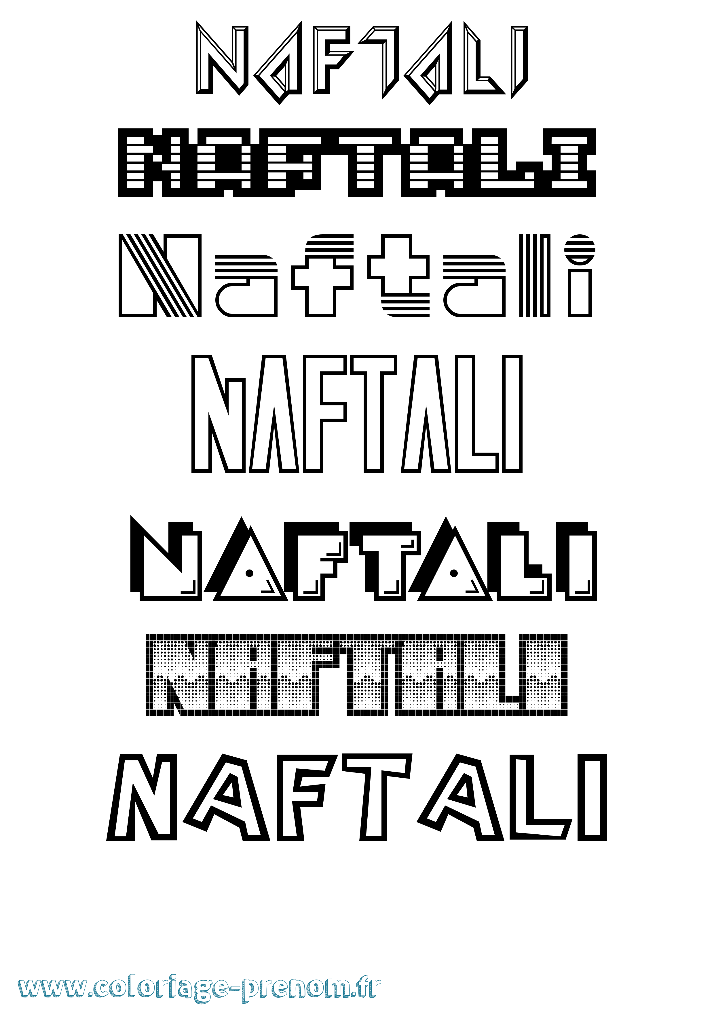 Coloriage Naftali Jeux Vidéos Coloriage prénom Naftali Jeux Vidéos
