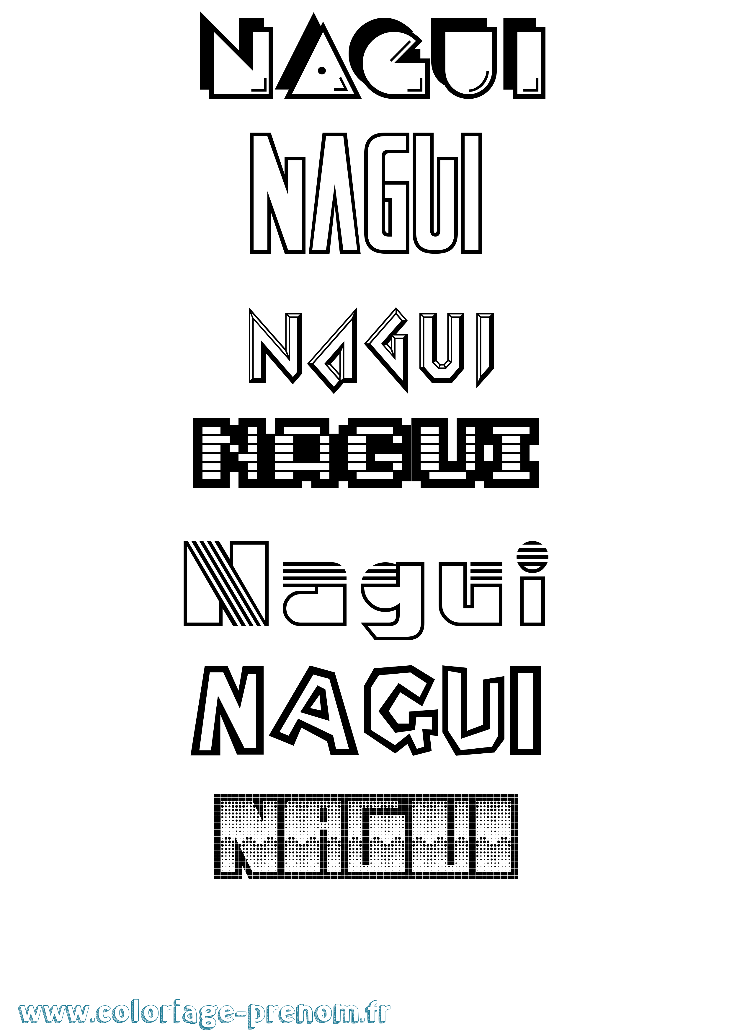 Coloriage Nagui Jeux Vidéos Coloriage prénom Nagui Jeux Vidéos