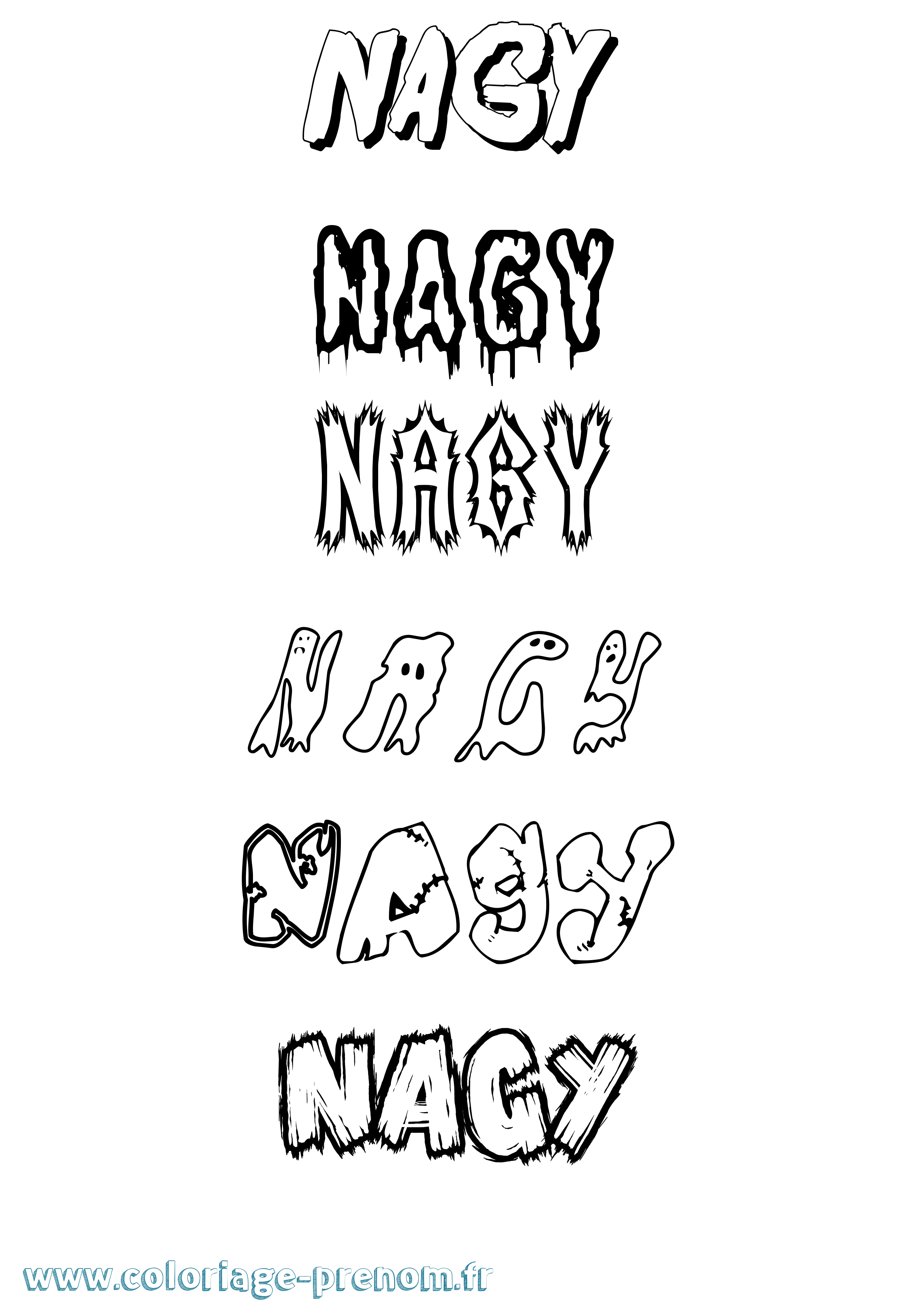 Coloriage Nagy Frisson Coloriage prénom Nagy Frisson