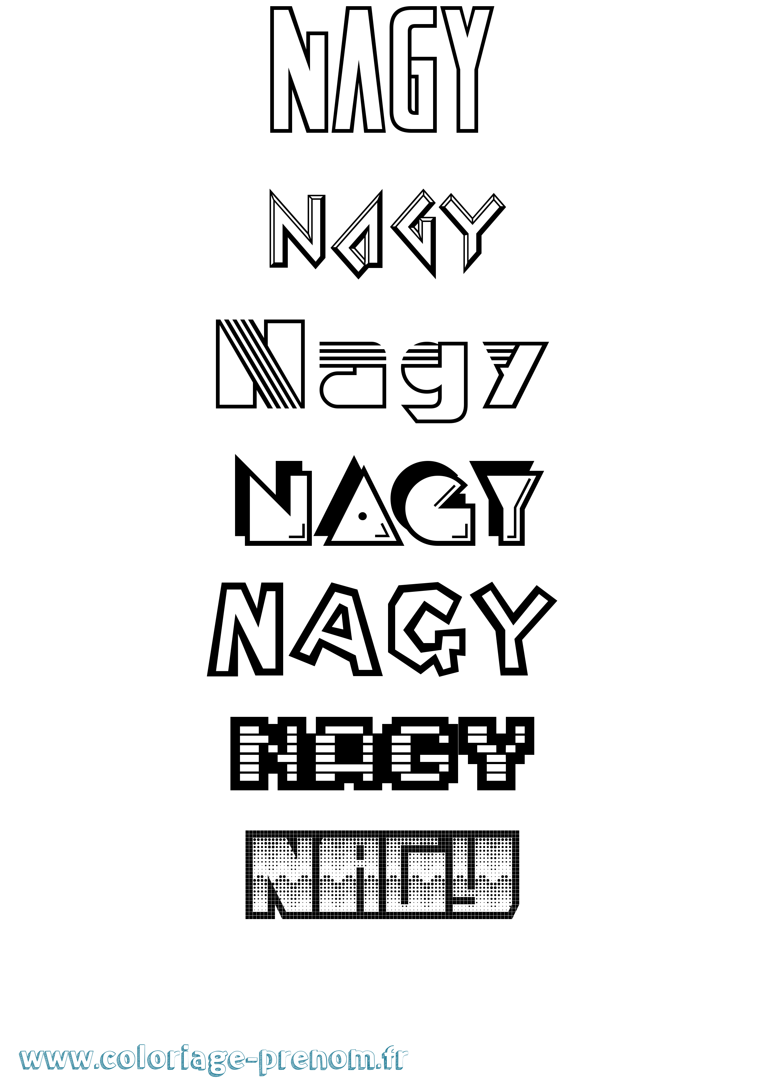 Coloriage Nagy Jeux Vidéos Coloriage prénom Nagy Jeux Vidéos