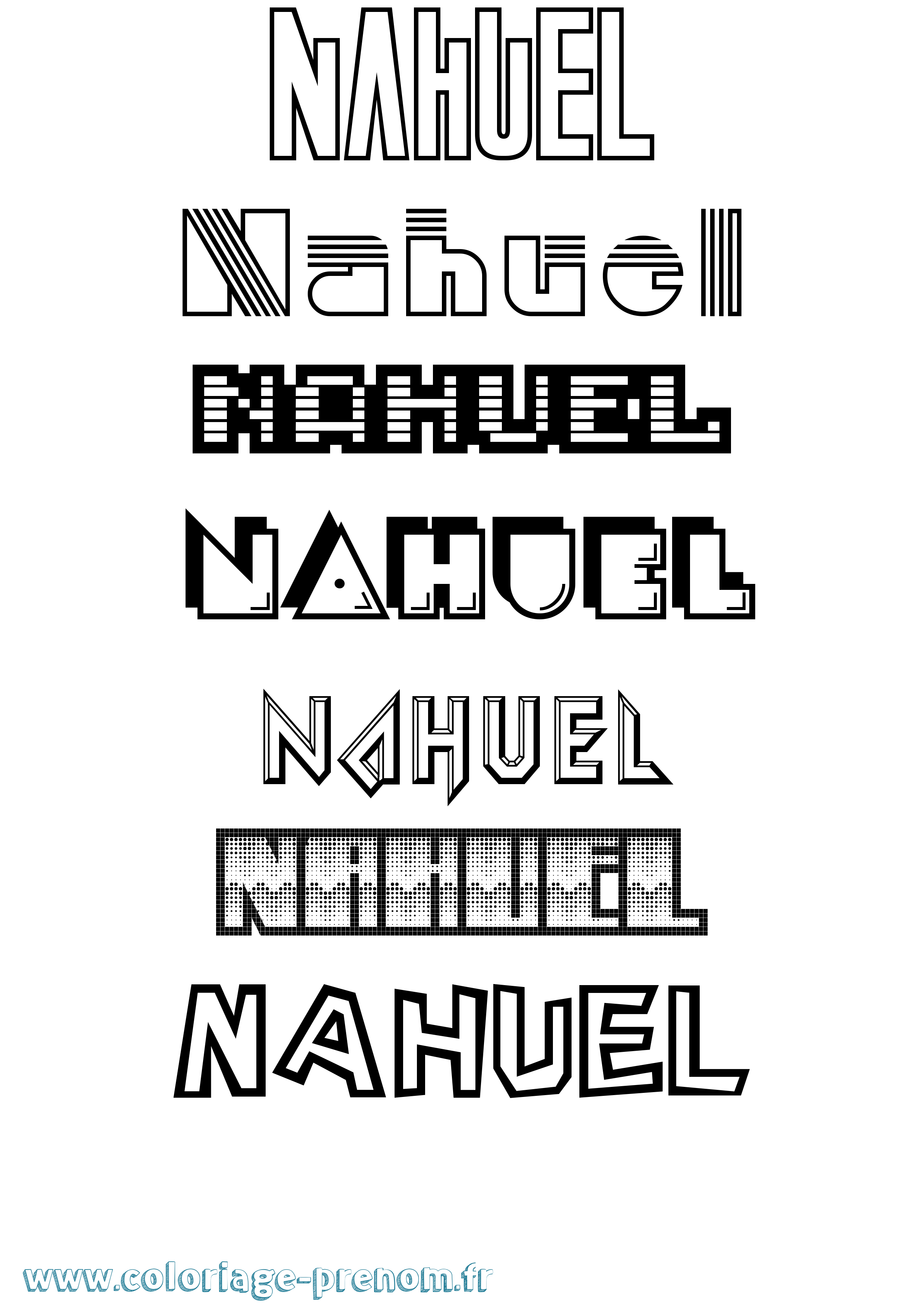 Coloriage Nahuel Jeux Vidéos Coloriage prénom Nahuel Jeux Vidéos