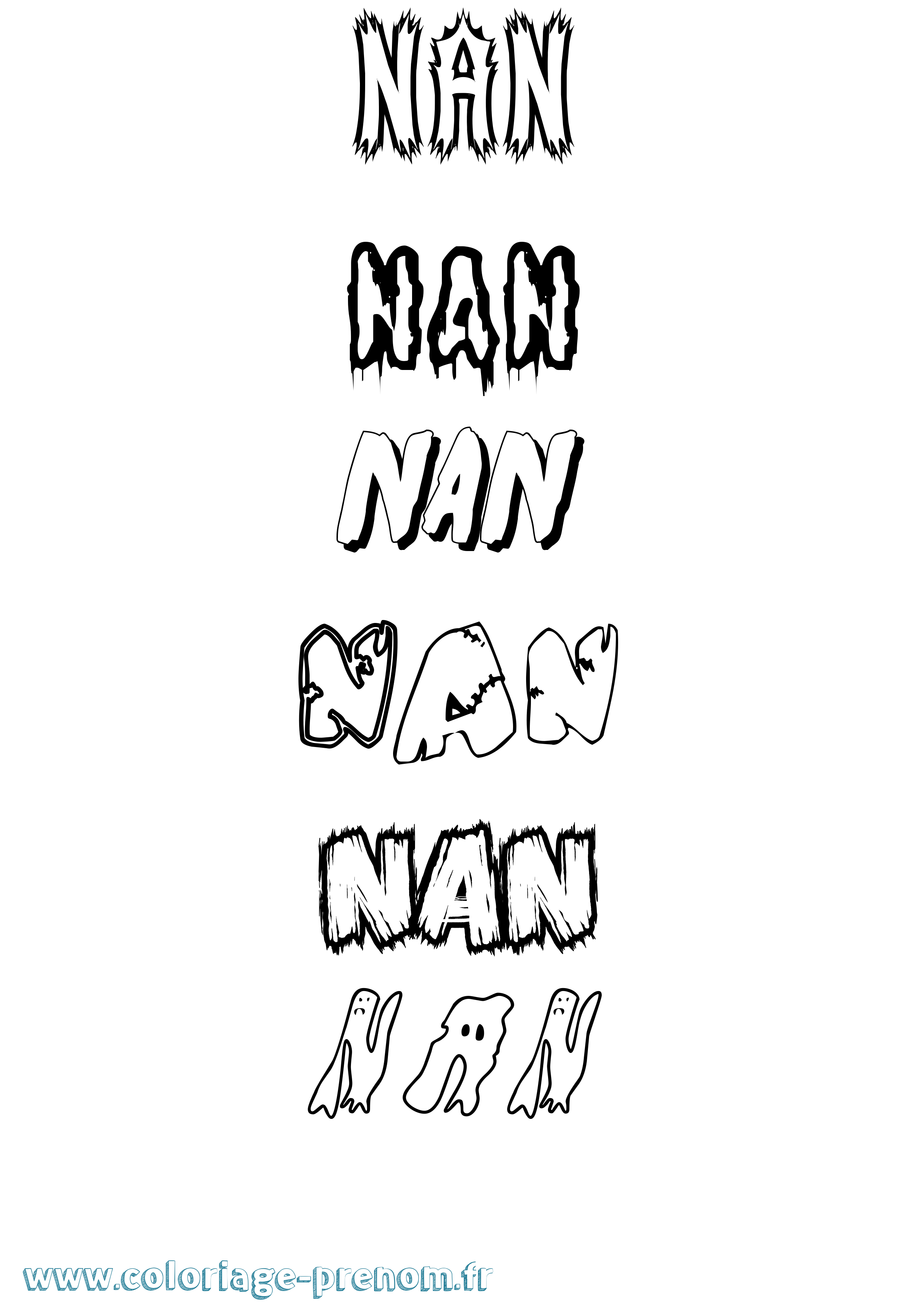 Coloriage Nan Frisson Coloriage prénom Nan Frisson