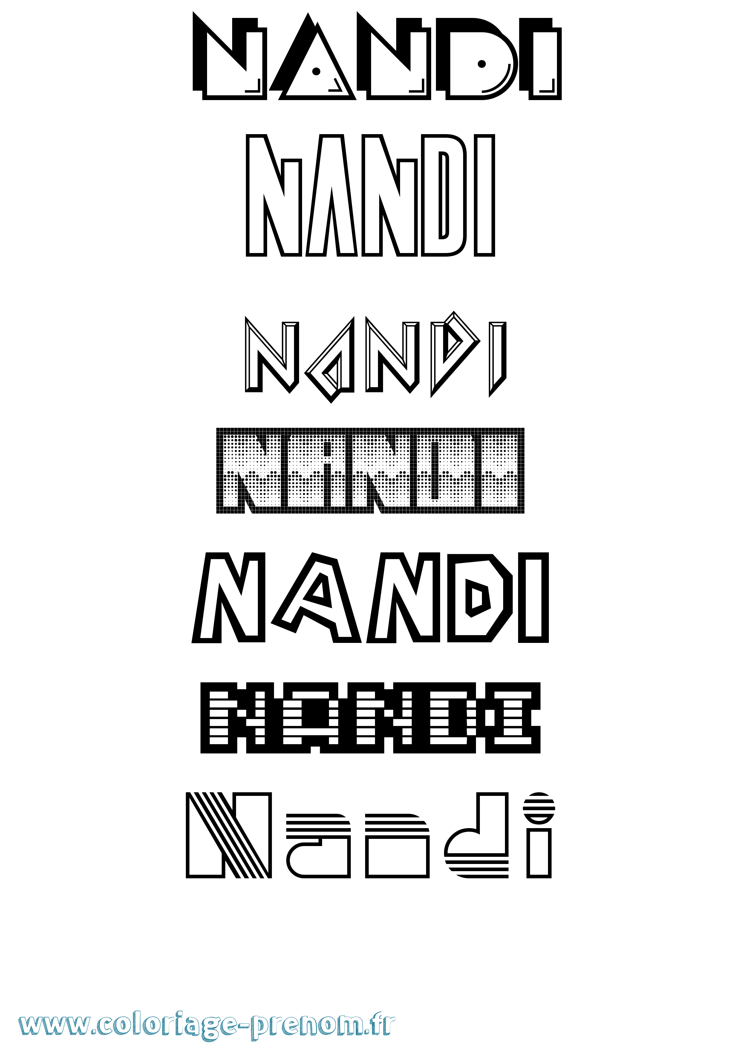 Coloriage Nandi Jeux Vidéos Coloriage prénom Nandi Jeux Vidéos