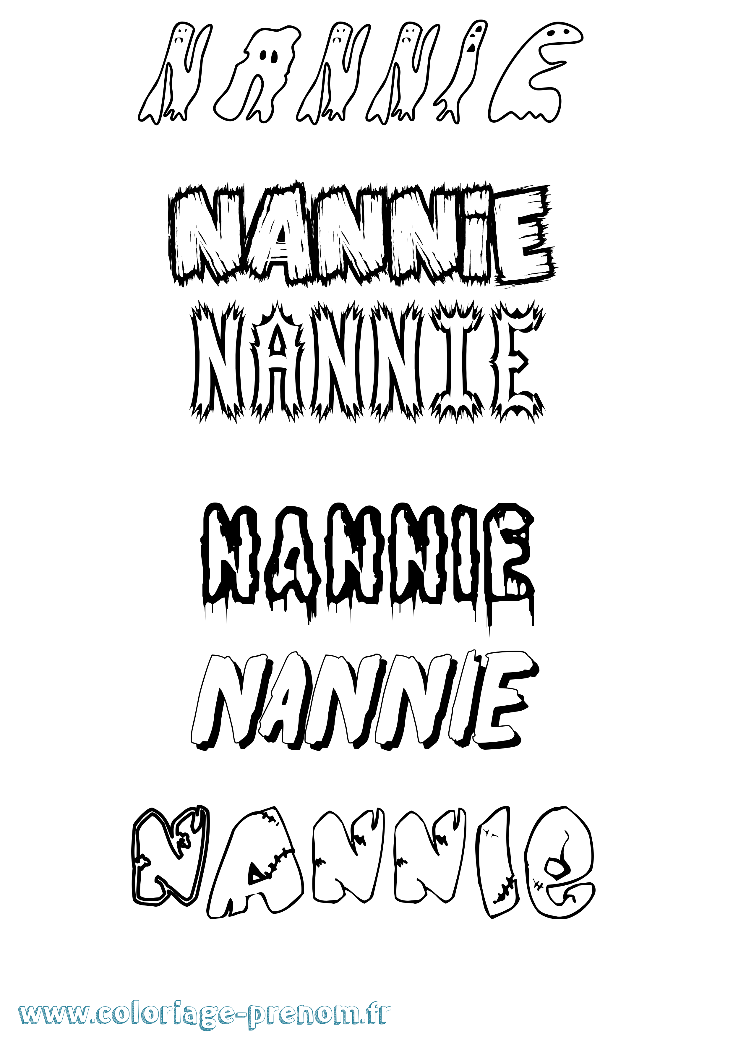 Coloriage Nannie Frisson Coloriage prénom Nannie Frisson
