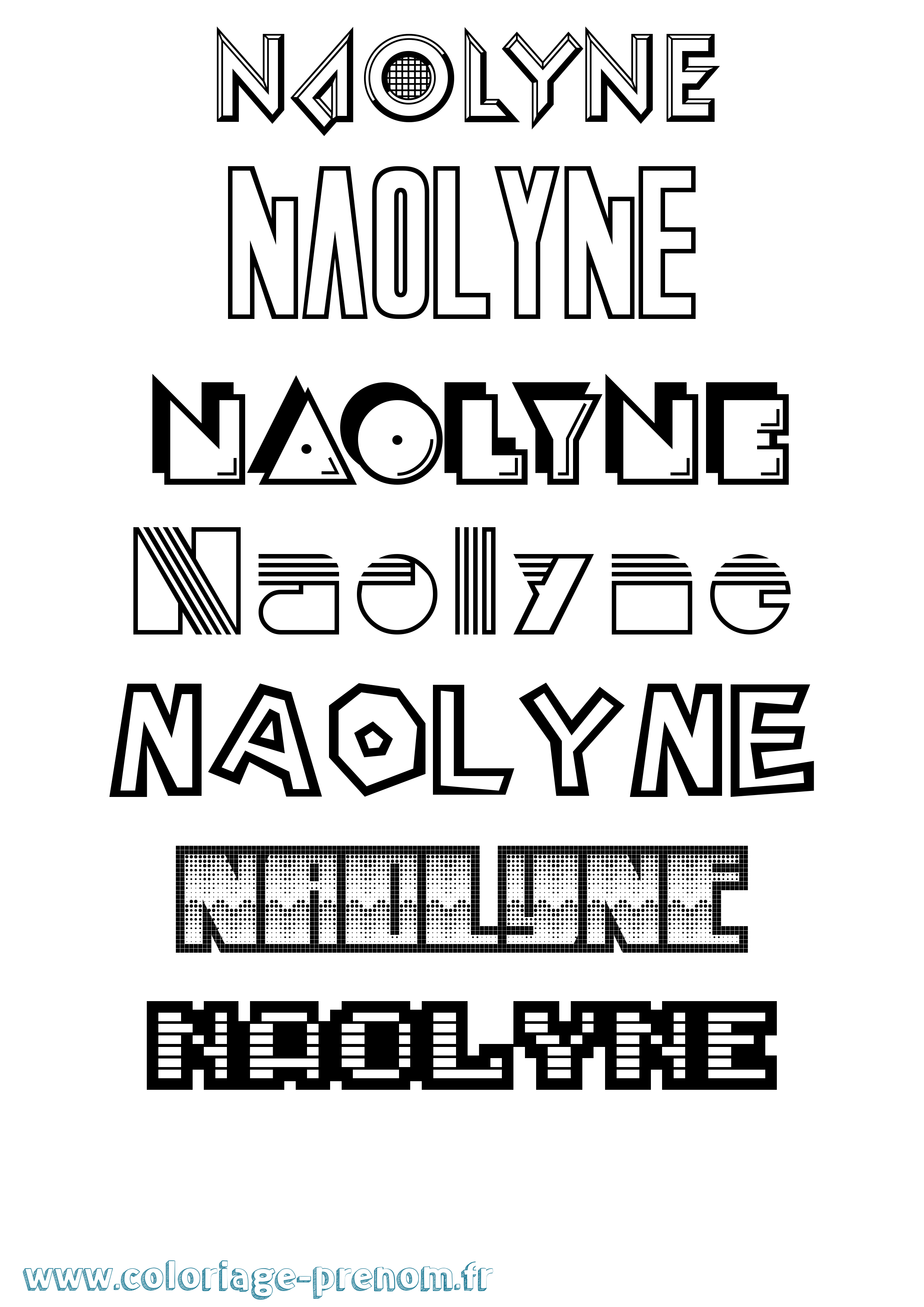 Coloriage Naolyne Jeux Vidéos Coloriage prénom Naolyne Jeux Vidéos