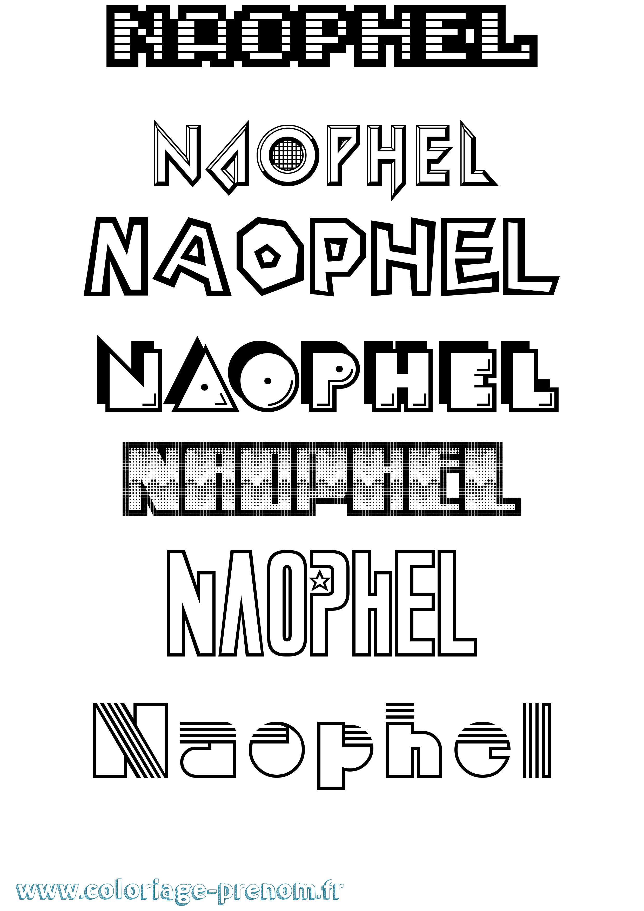 Coloriage Naophel Jeux Vidéos Coloriage prénom Naophel Jeux Vidéos