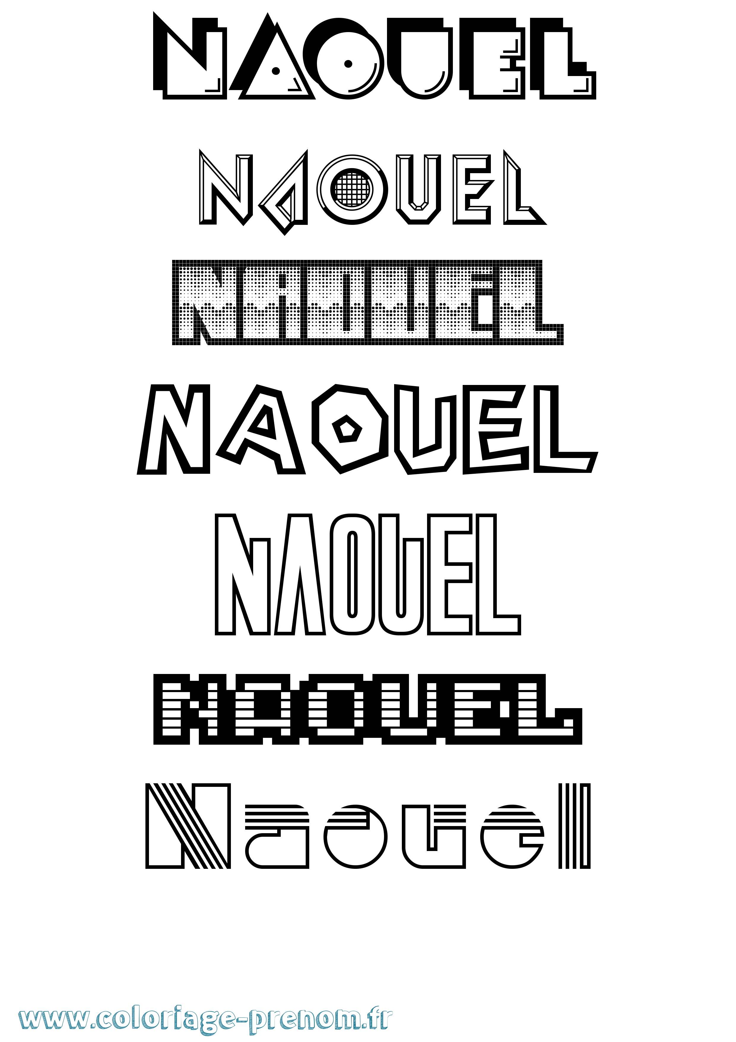 Coloriage Naouel Jeux Vidéos Coloriage prénom Naouel Jeux Vidéos