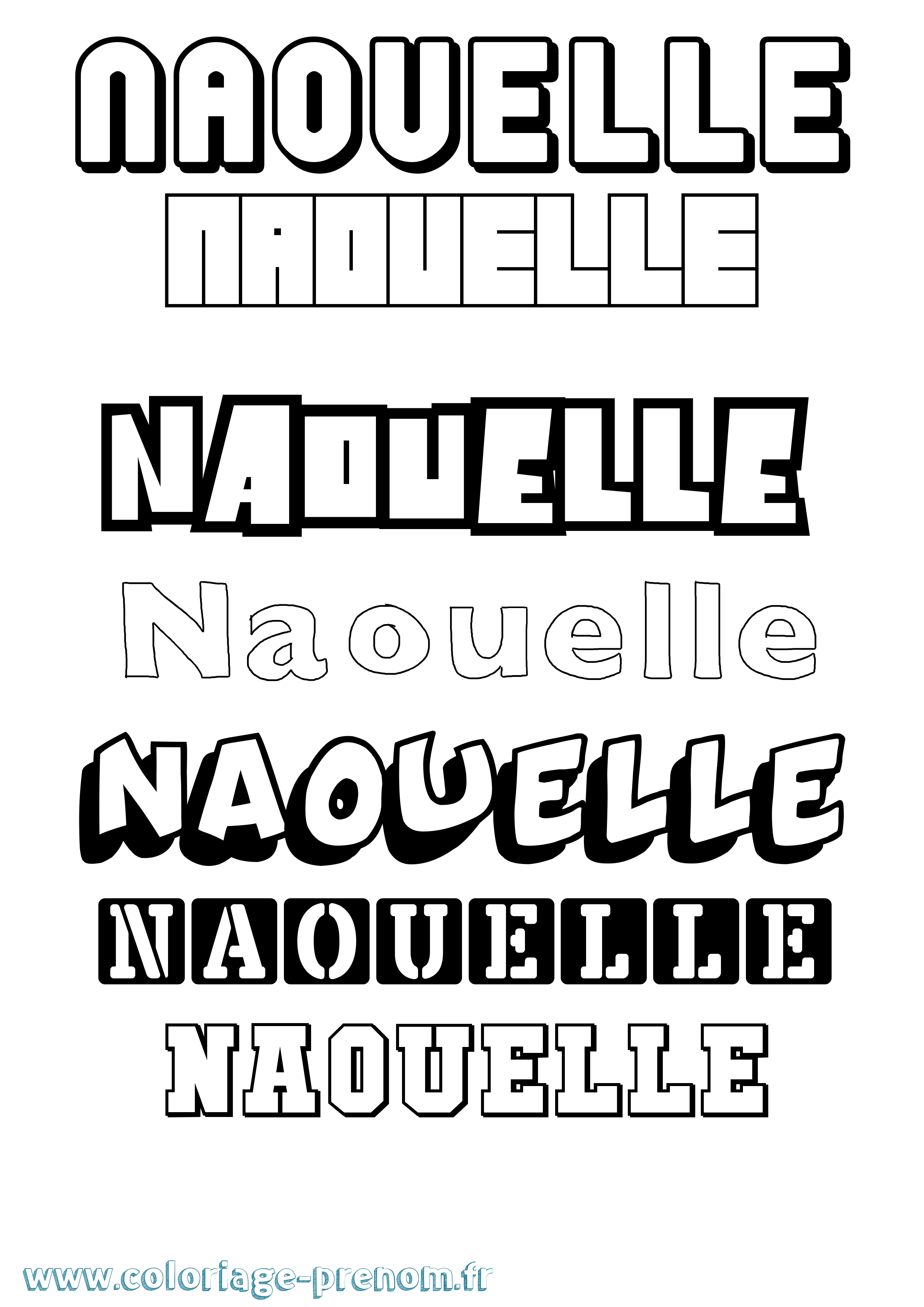 Coloriage Naouelle Simple Coloriage prénom Naouelle Simple