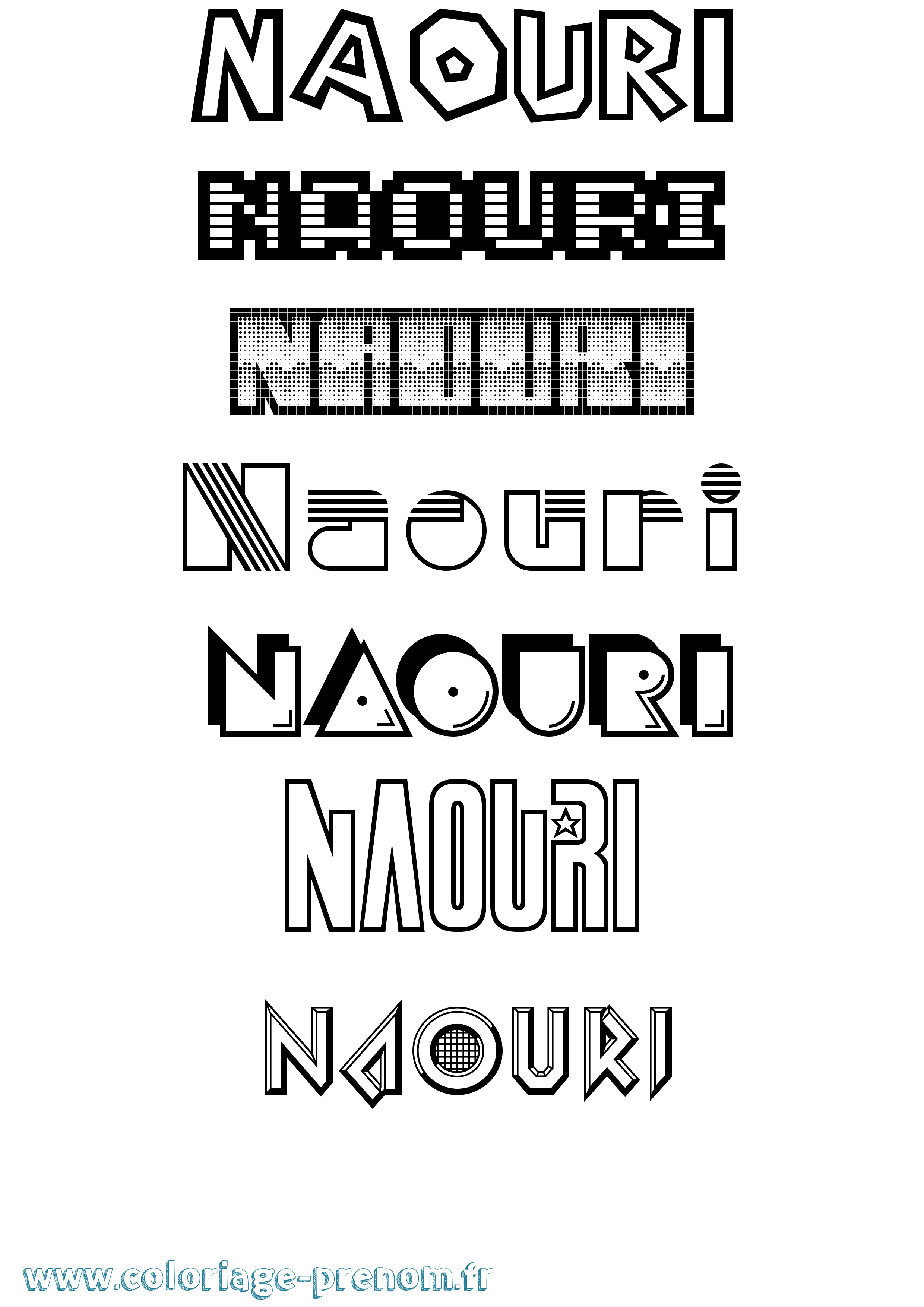 Coloriage Naouri Jeux Vidéos Coloriage prénom Naouri Jeux Vidéos
